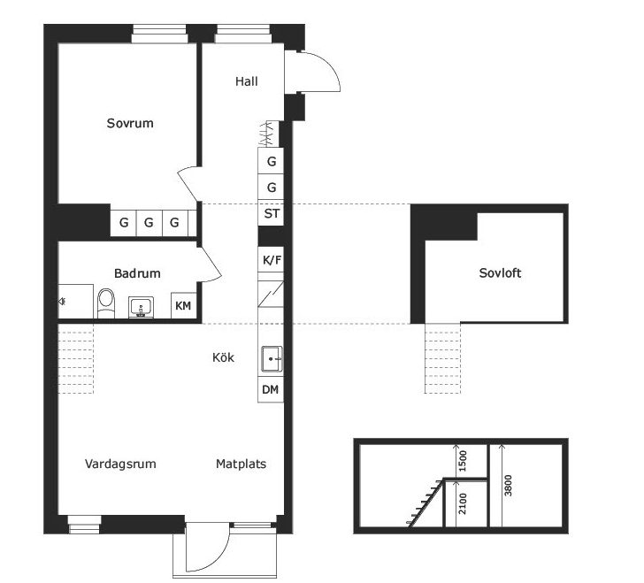 plan mini loft 55m2 avec mezzanine plan mini loft 55m2 avec mezzanine