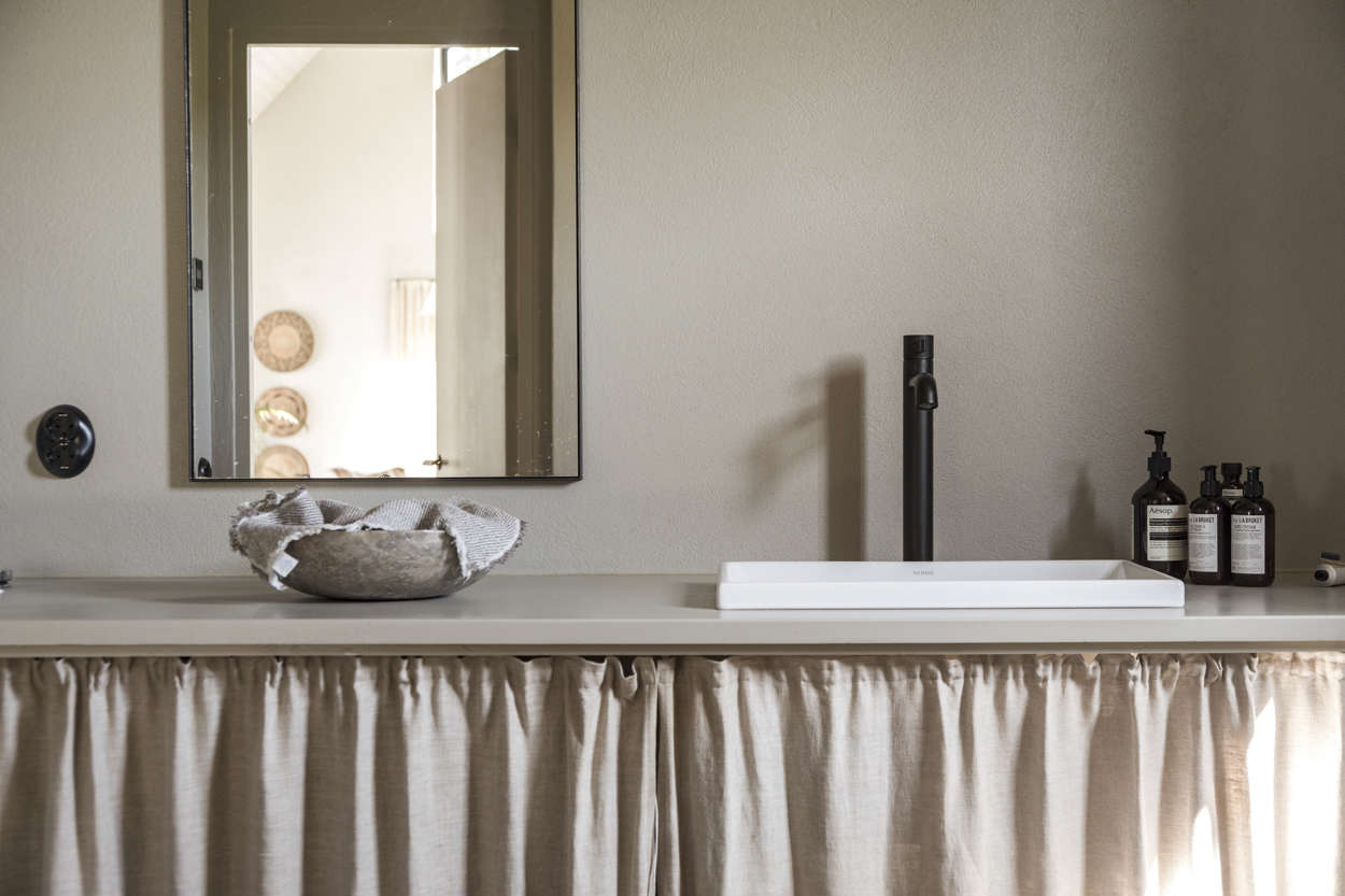 salle de bain rustique chic