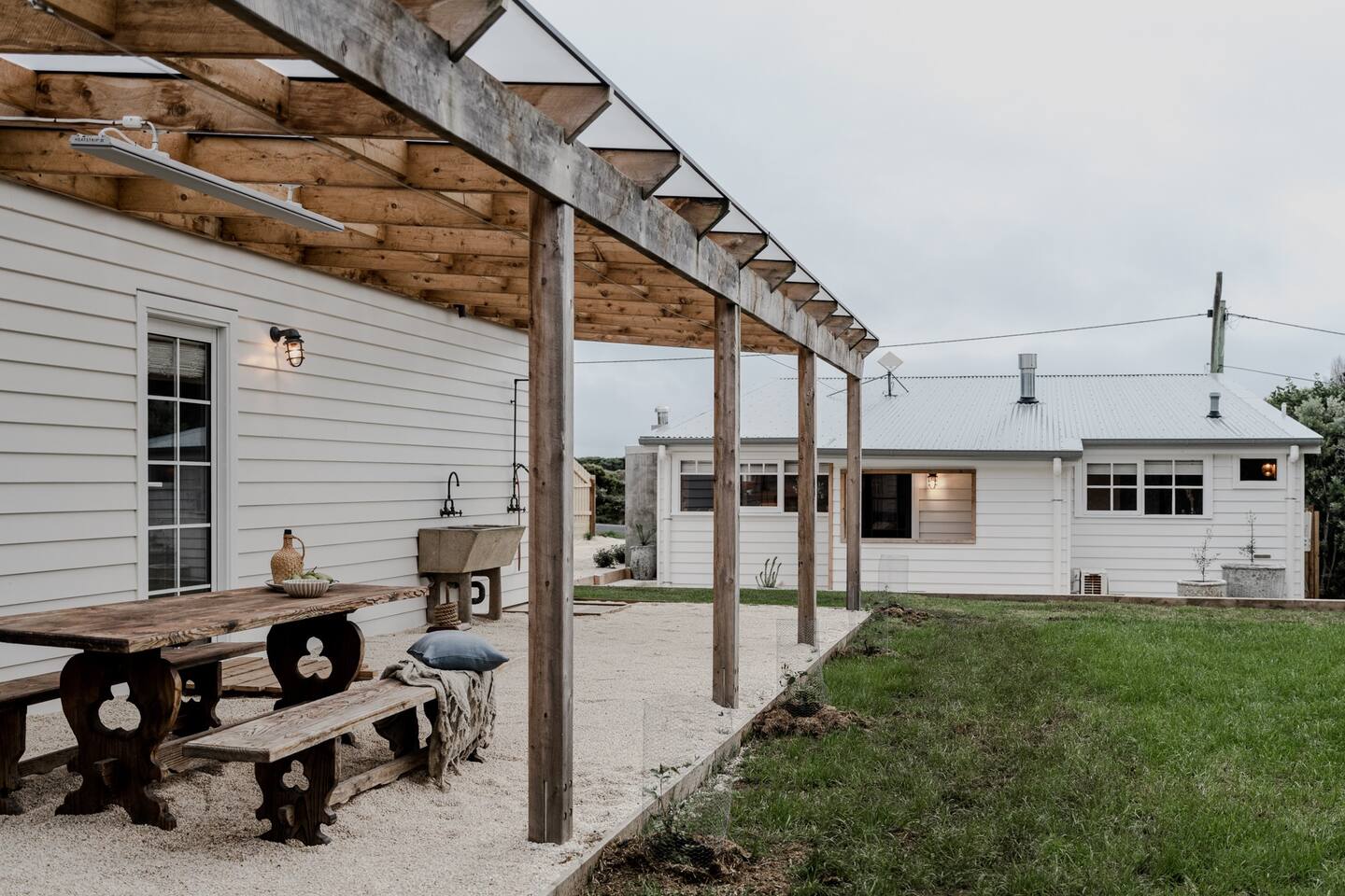 terrasse avec pergola bois