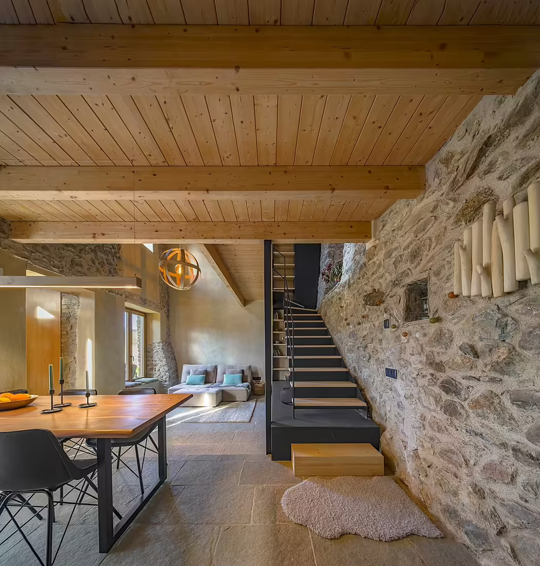 salon et salle à manger maison en pierres rénovée et agrandie salon et salle à manger maison en pierres rénovée et agrandie