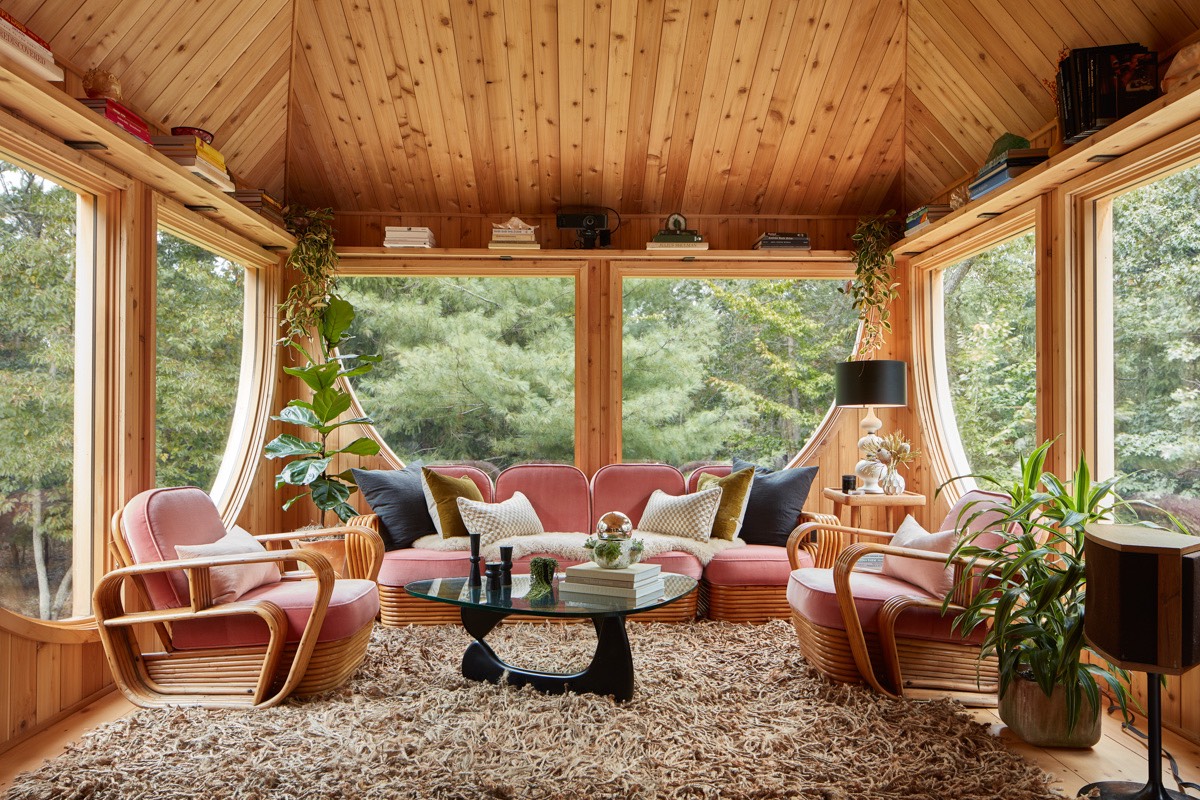 salon maison en bois atypique