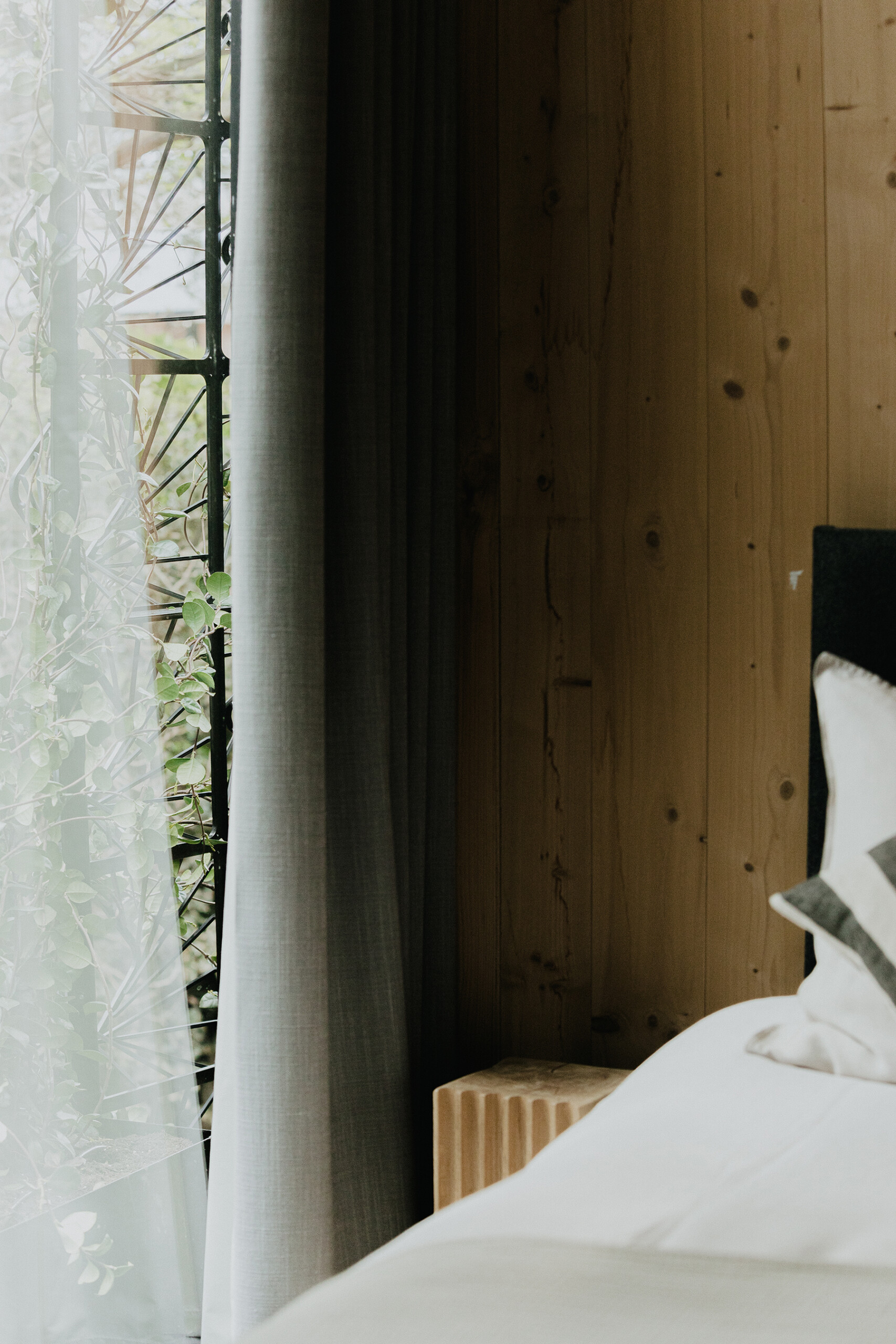chambre maison architecte métal et bois