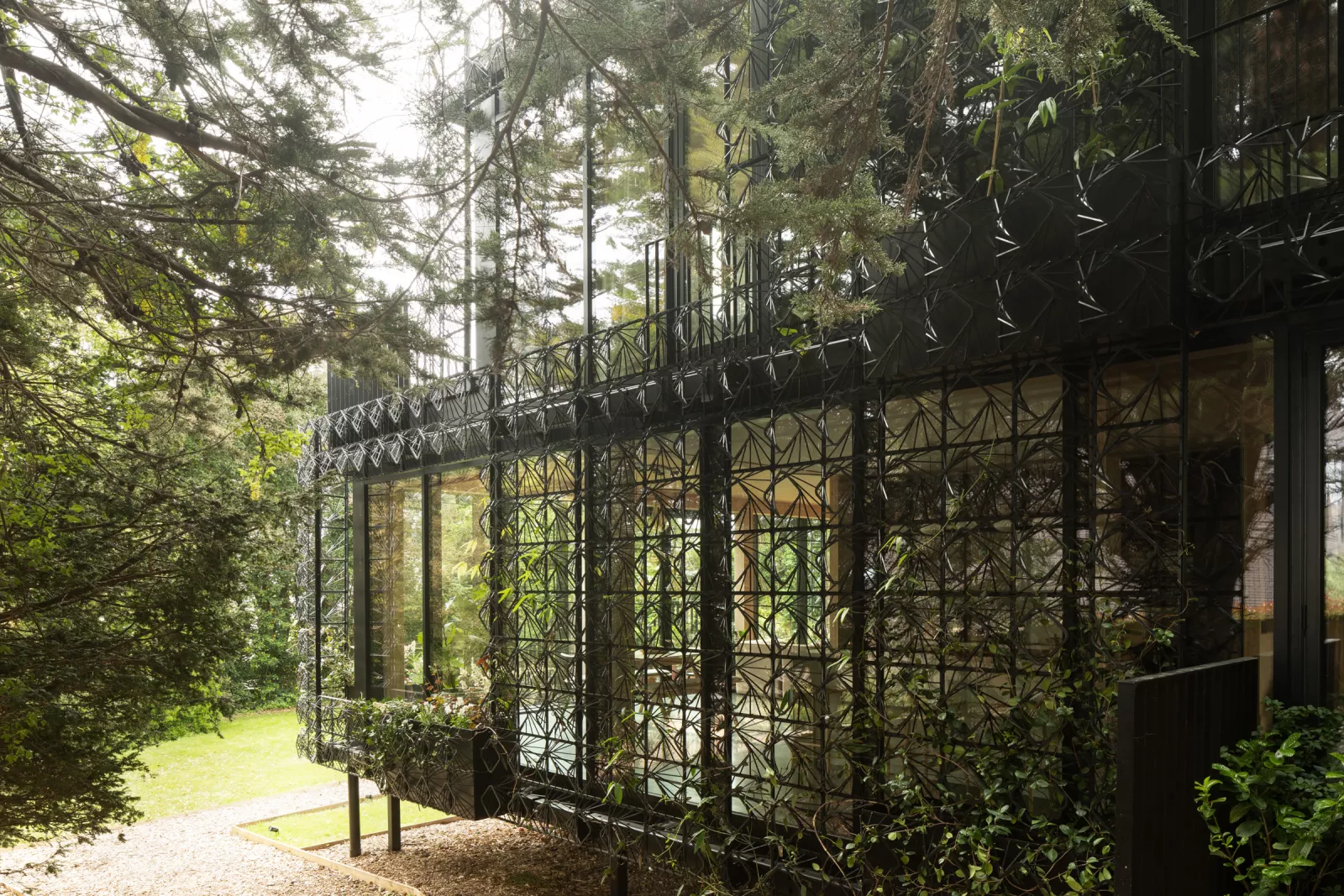 maison architecte métal et bois