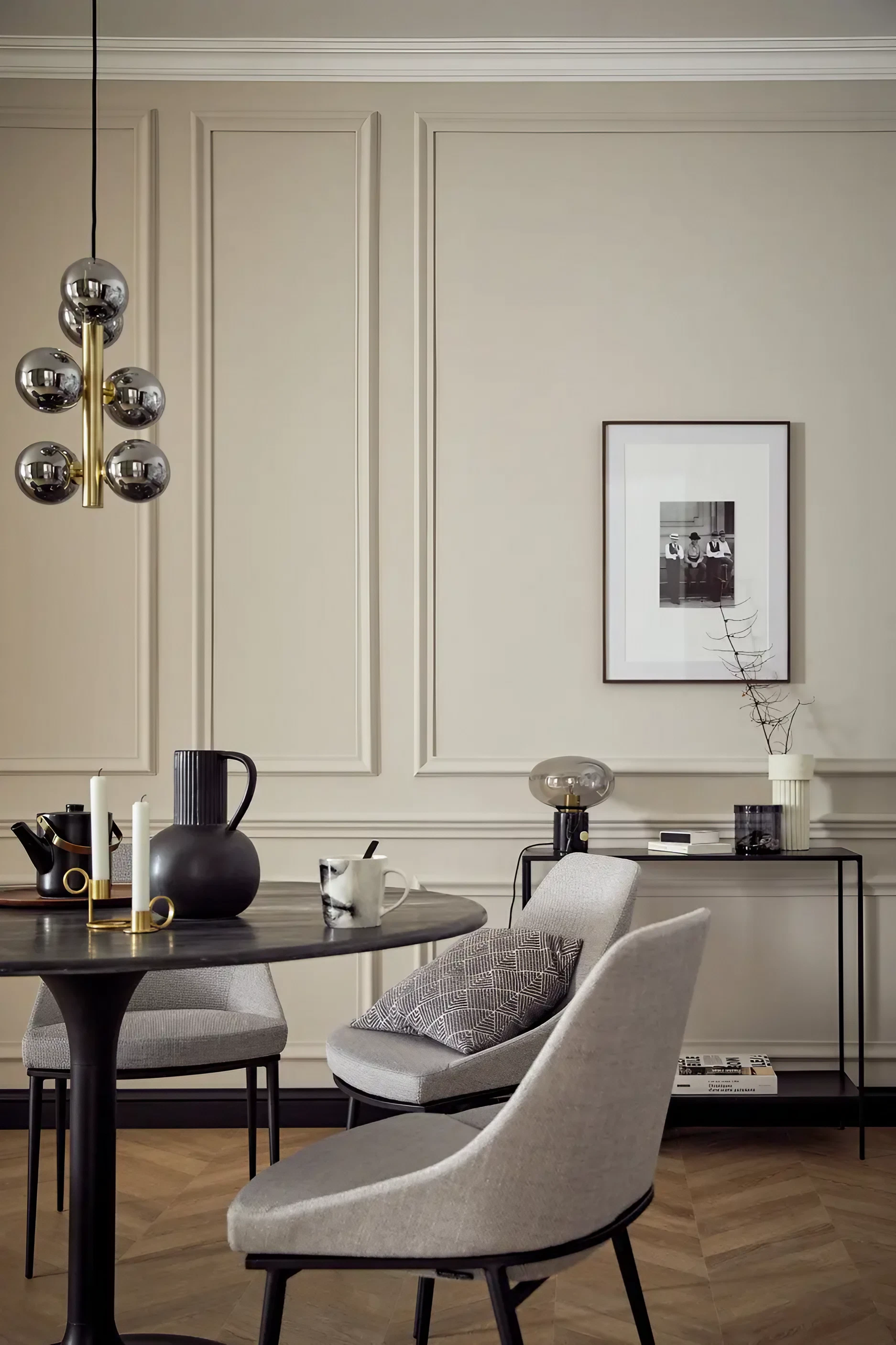 salle à manger décoration classique chic "quiet luxury" leroy merlin