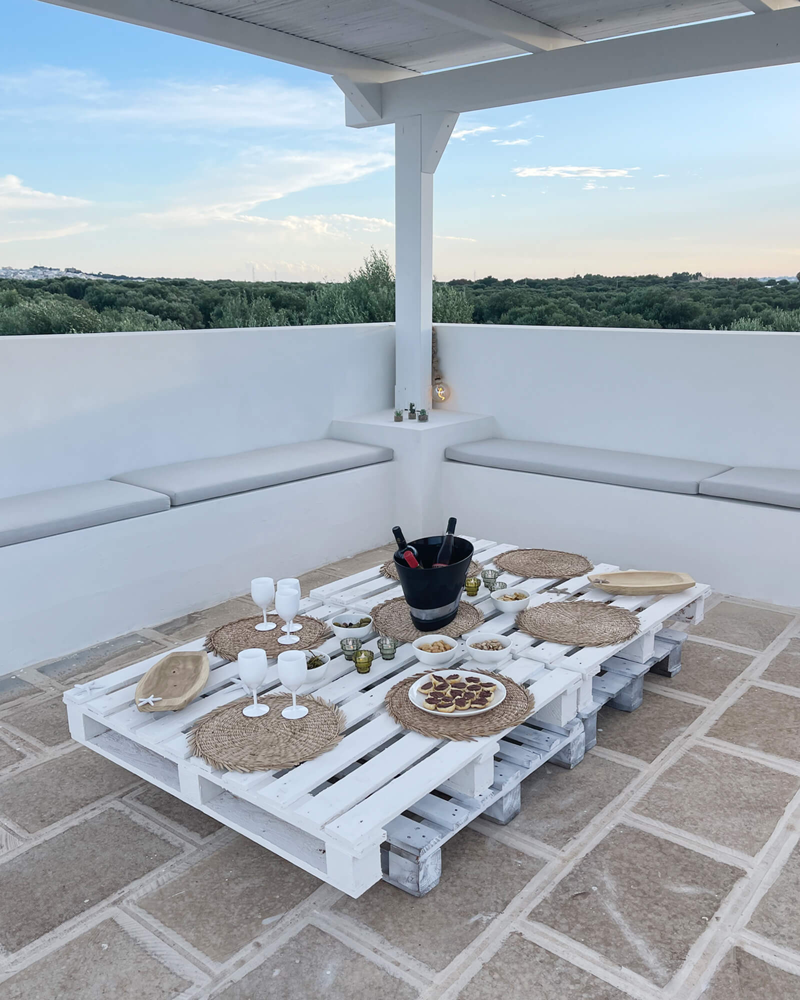 terrasse avec pergola bois