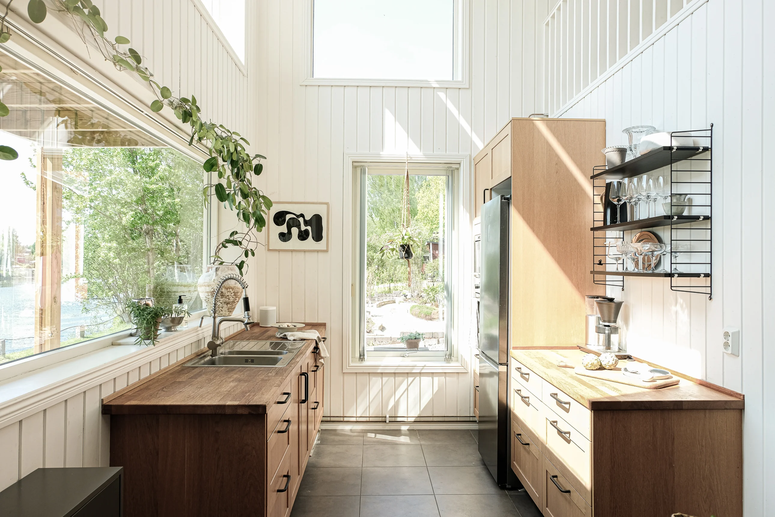 cuisine double hauteur maison en bois décoration scandinave cuisine double hauteur maison en bois décoration scandinave