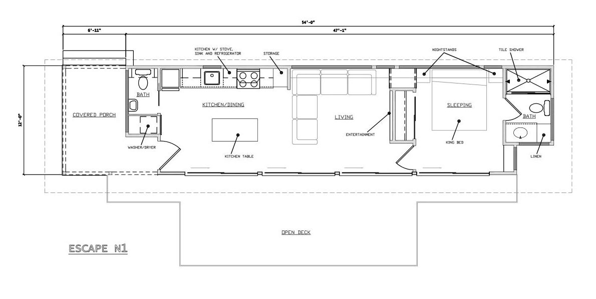 plan petite maison vitrée par Escape plan petite maison vitrée par Escape