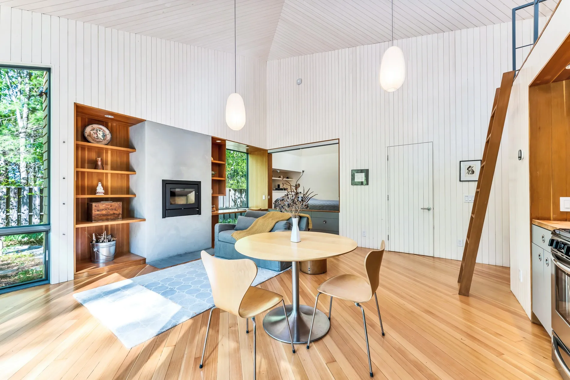 salon et cuisine petite maison en bois 54m2 salon et cuisine petite maison en bois 54m2