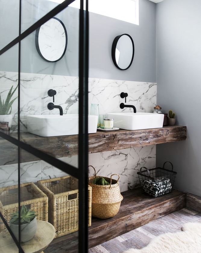 salle de bain bois et acier salle de bain bois et acier