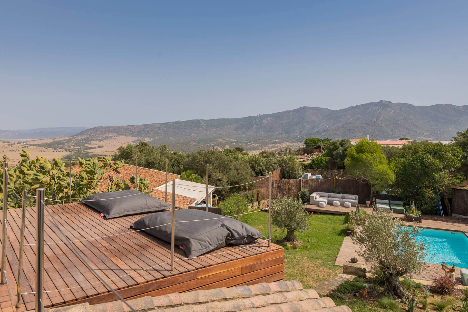 terrasse vue piscine