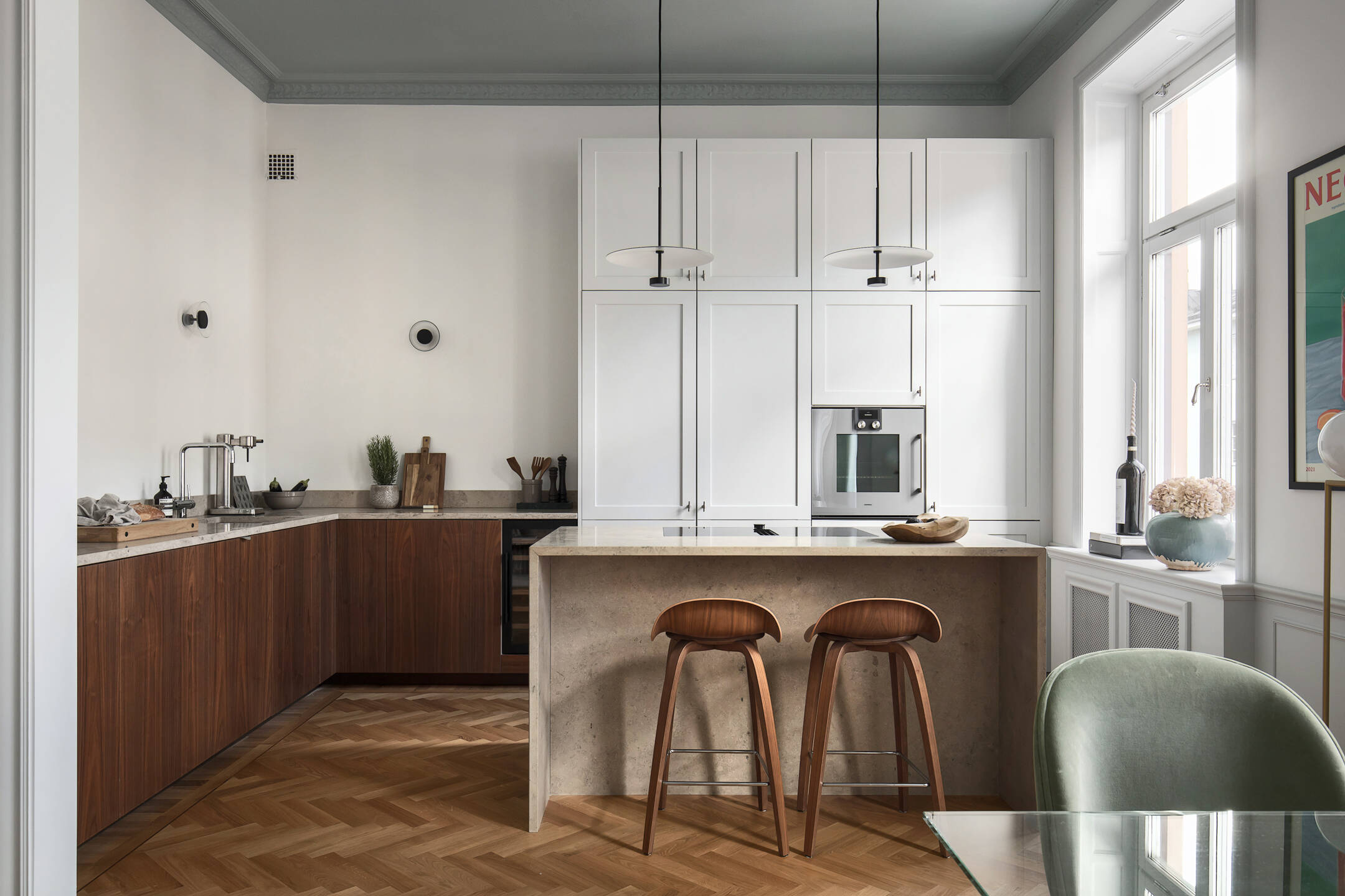 cuisine design ouverte avec moulures cuisine design ouverte avec moulures