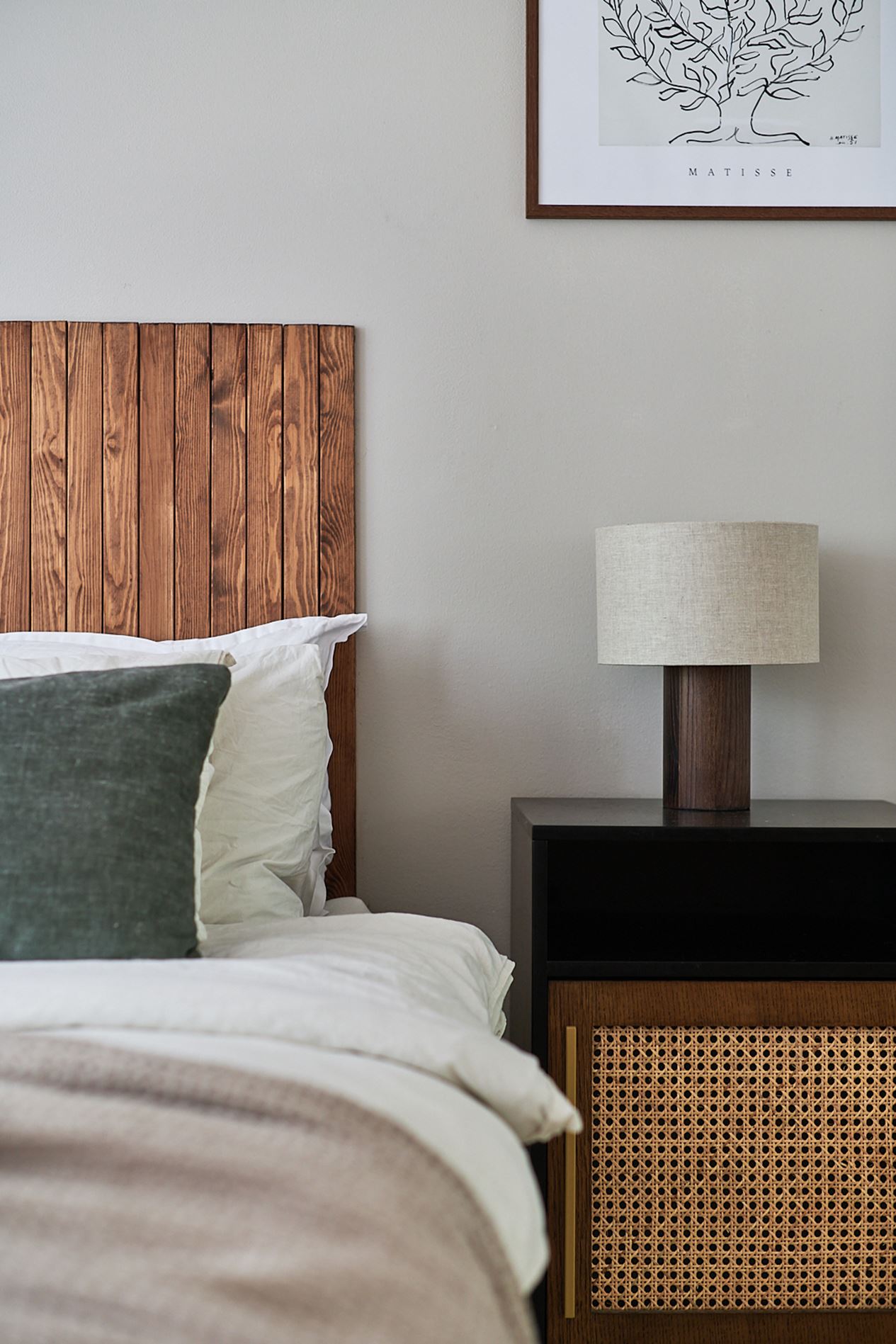chambre mur gris clair