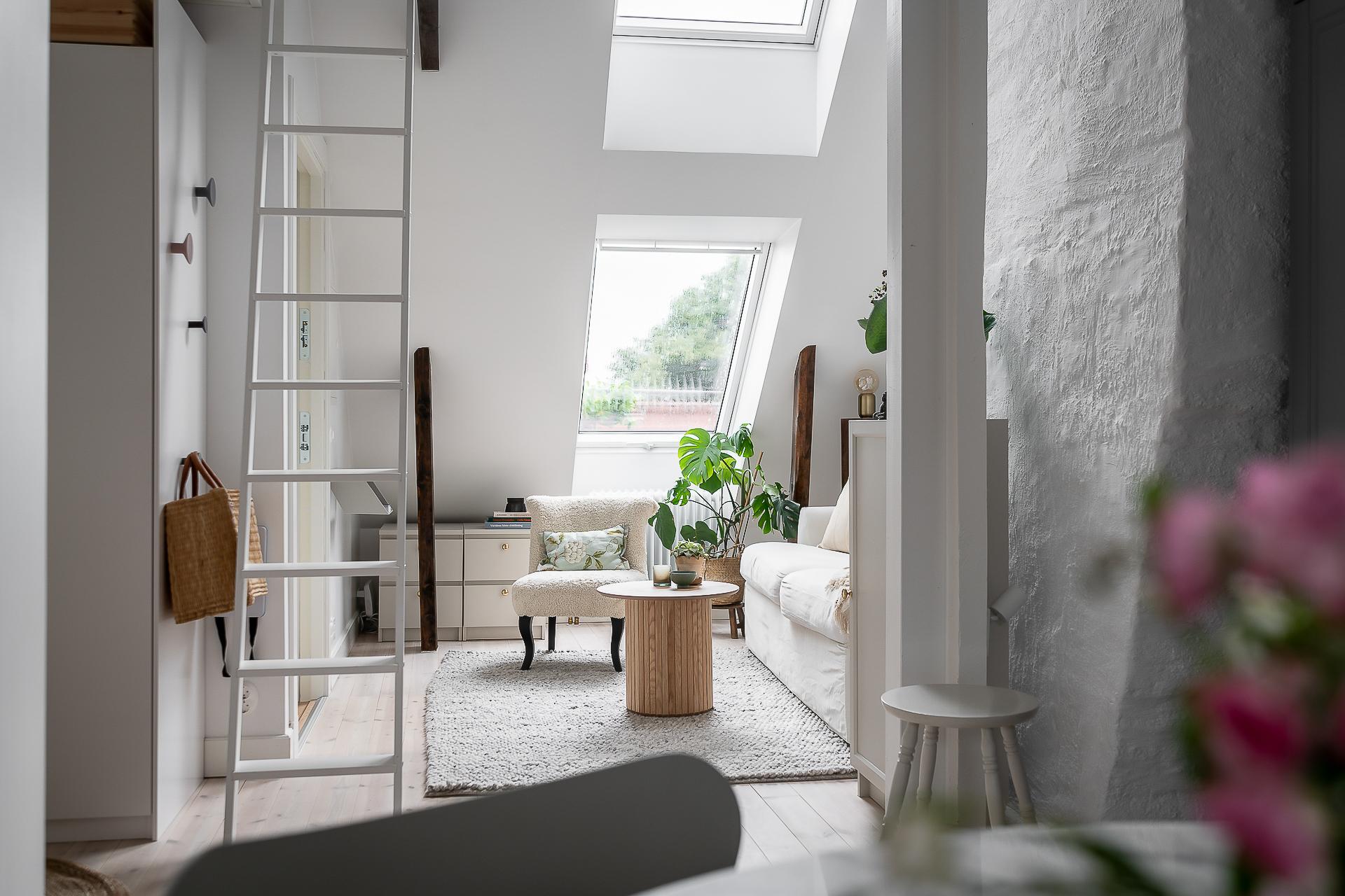 salon avec velux studio 24m2 décoration scandinave salon avec velux studio 24m2 décoration scandinave
