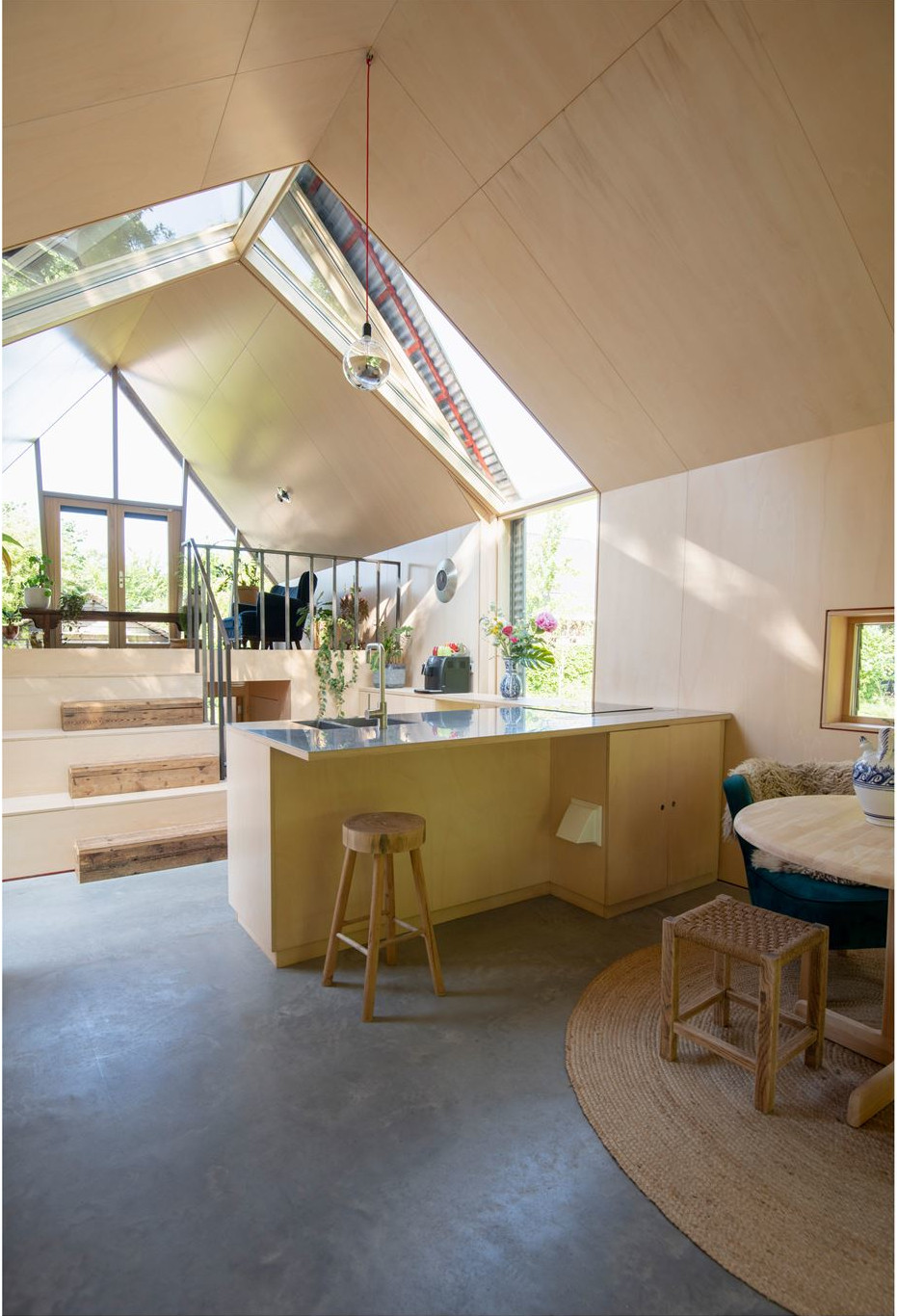 cuisine bois petite maison architecte 67m2