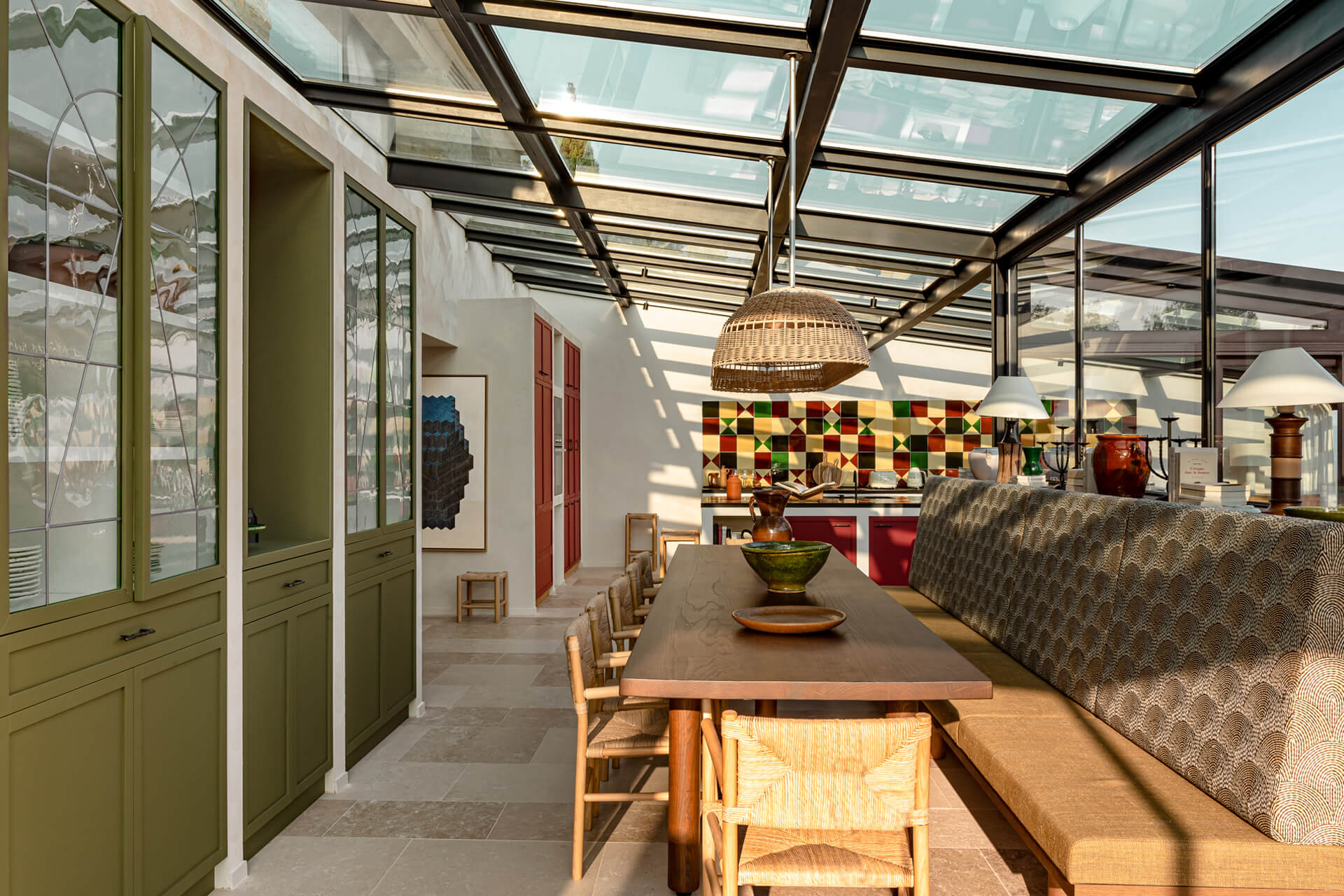 salle à manger dans véranda
