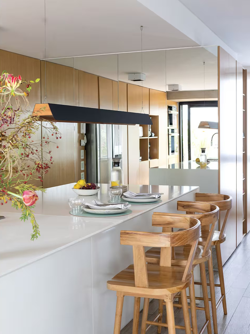 cuisine bois avec îlot décoration contemporaine cuisine bois avec îlot décoration contemporaine
