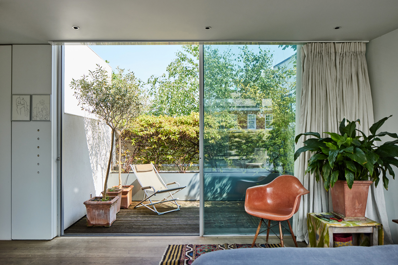 chambre avec terrasse maison contemporaine