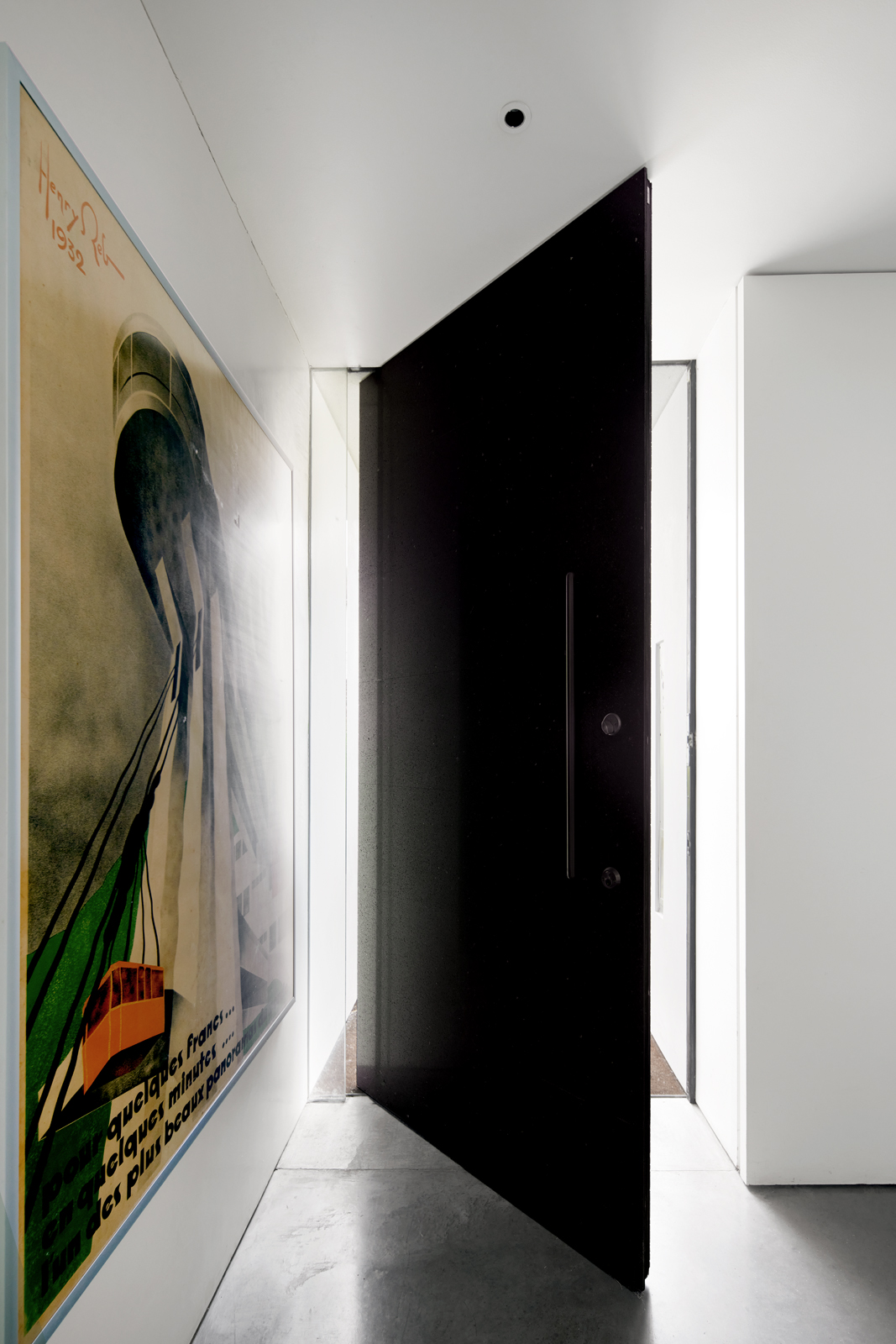 entrée porte pivotante maison contemporaine