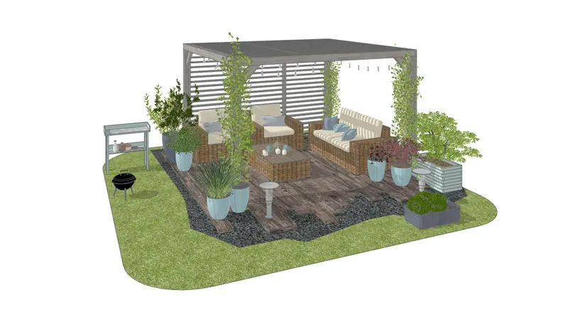 aménagement terrasse avec pergola en bois à lames orientables aménagement terrasse avec pergola en bois à lames orientables