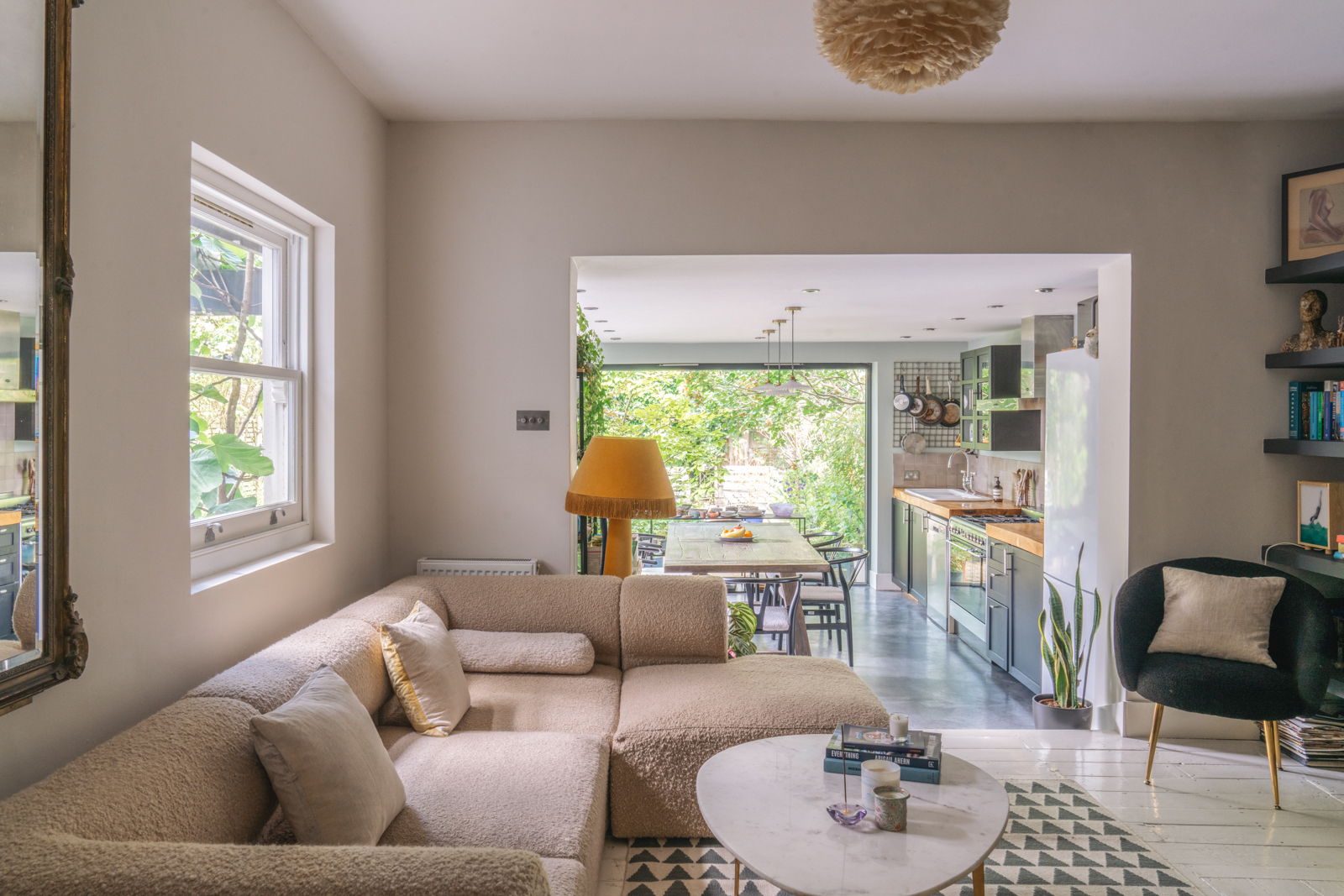 salon appartement avec jardin