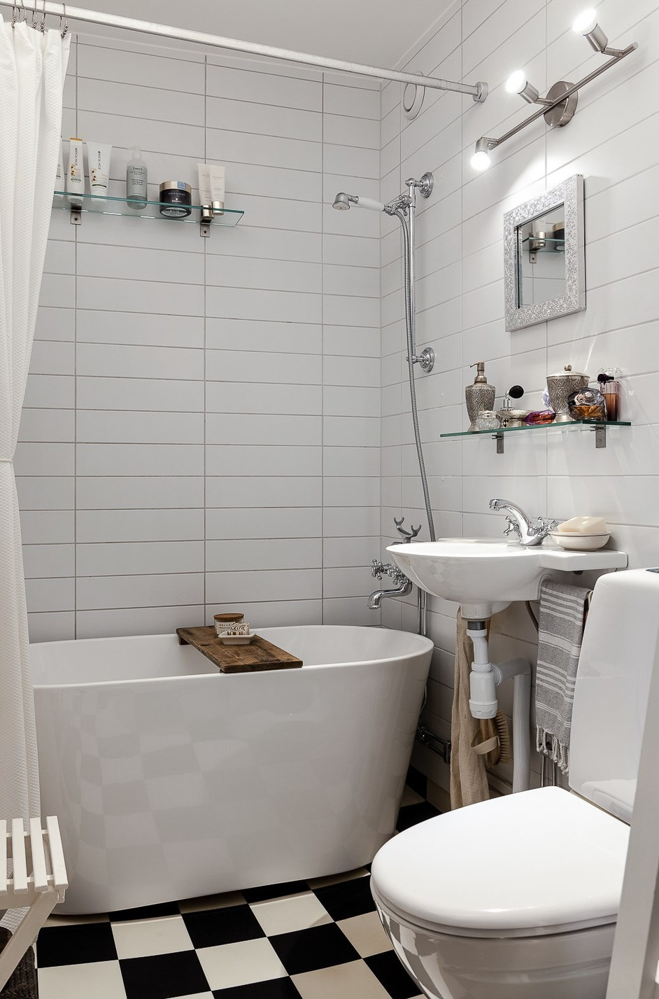 salle de bain design sol à damier décoration scandinave salle de bain design sol à damier décoration scandinave