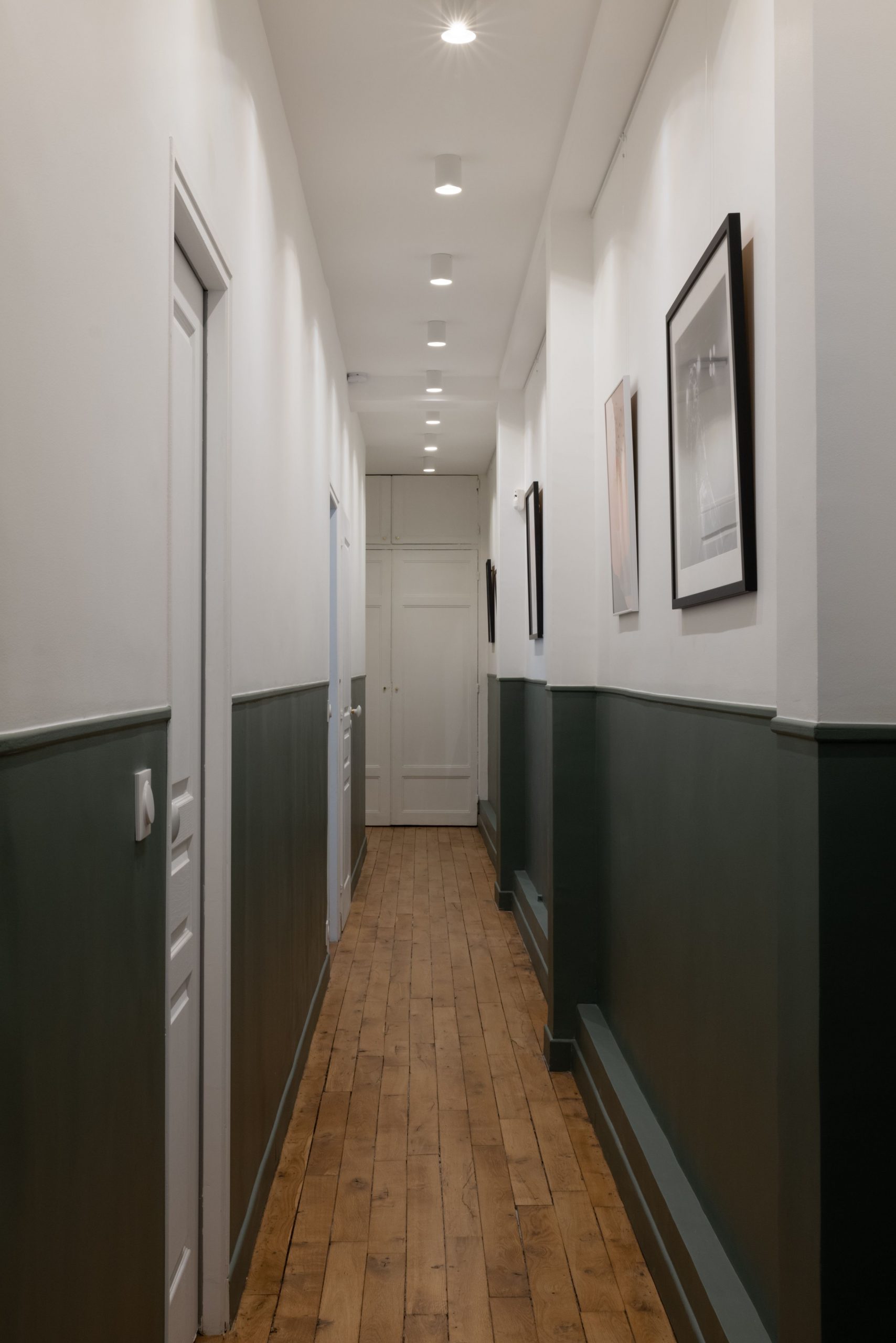 couloir appartement haussmannien bicolore 