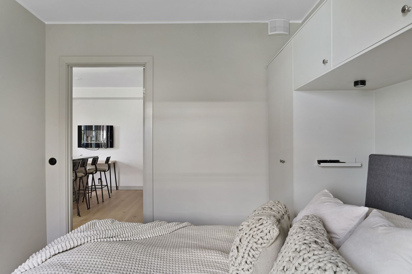 chambre blanche appartement 56m2 décoration design chambre blanche appartement 56m2 décoration design