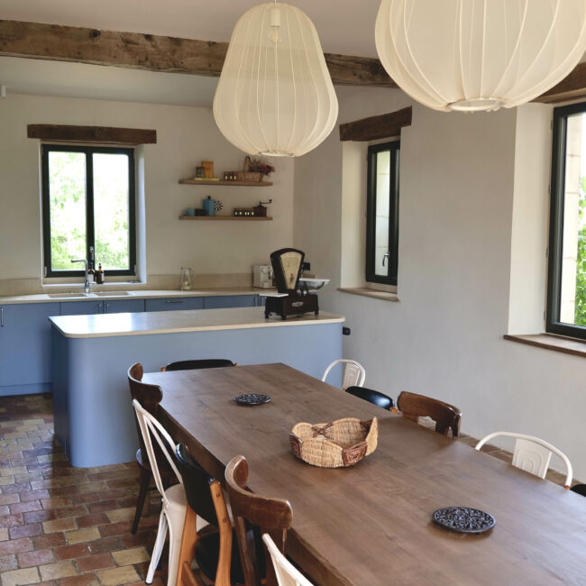 cuisine design bleue maison de campagne France cuisine design bleue maison de campagne France