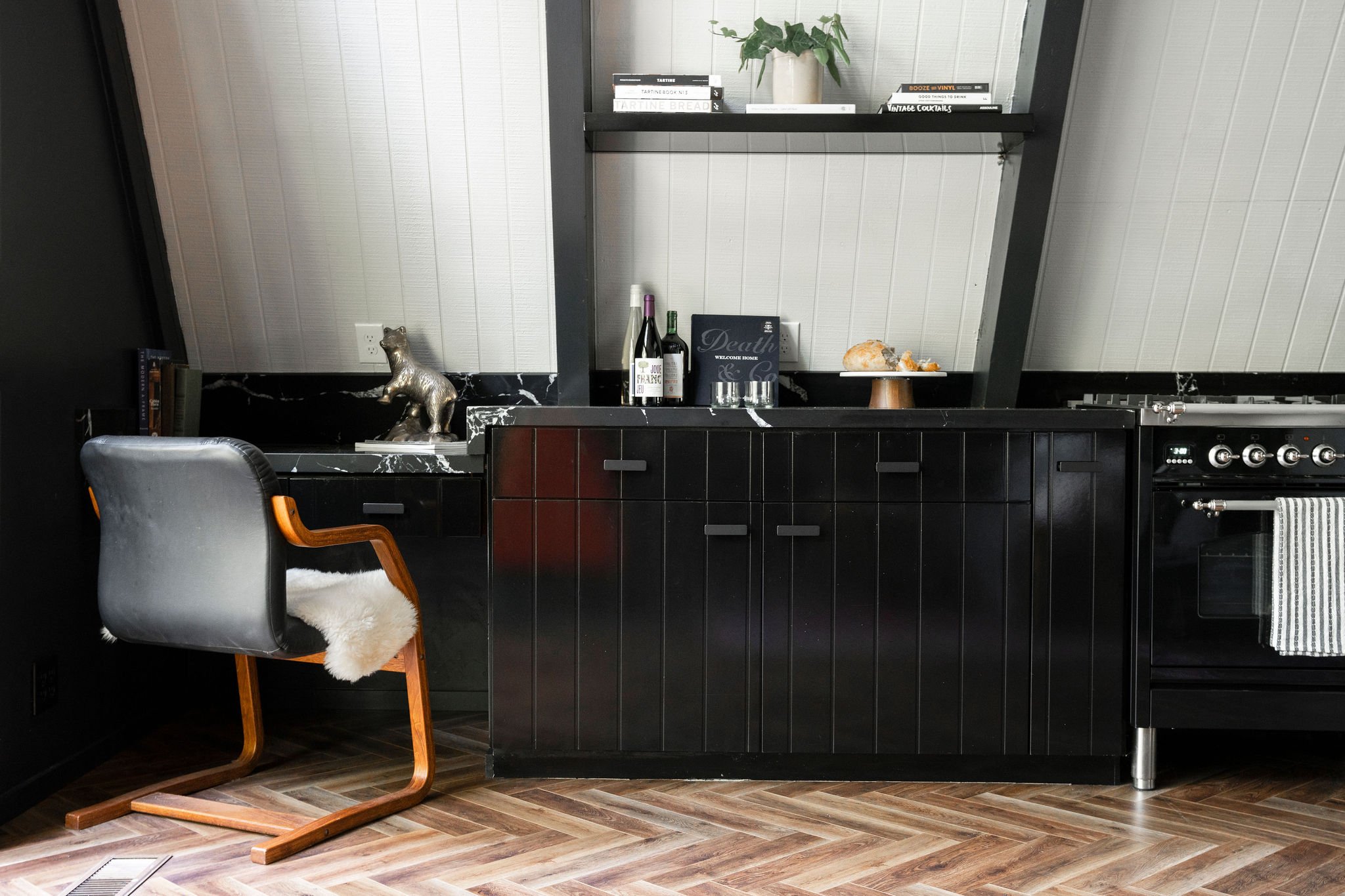 cuisine design noire avec espace bureau cuisine design noire avec espace bureau