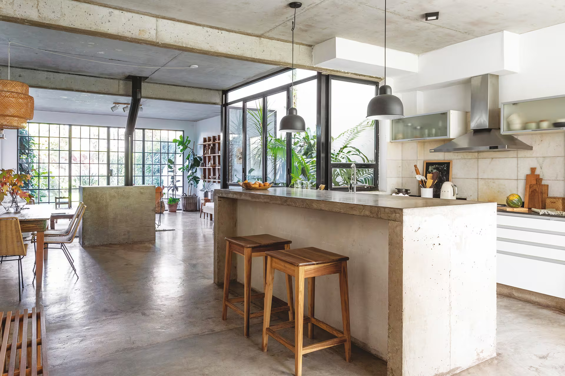 cuisine avec îlot béton maison loft cuisine avec îlot béton maison loft
