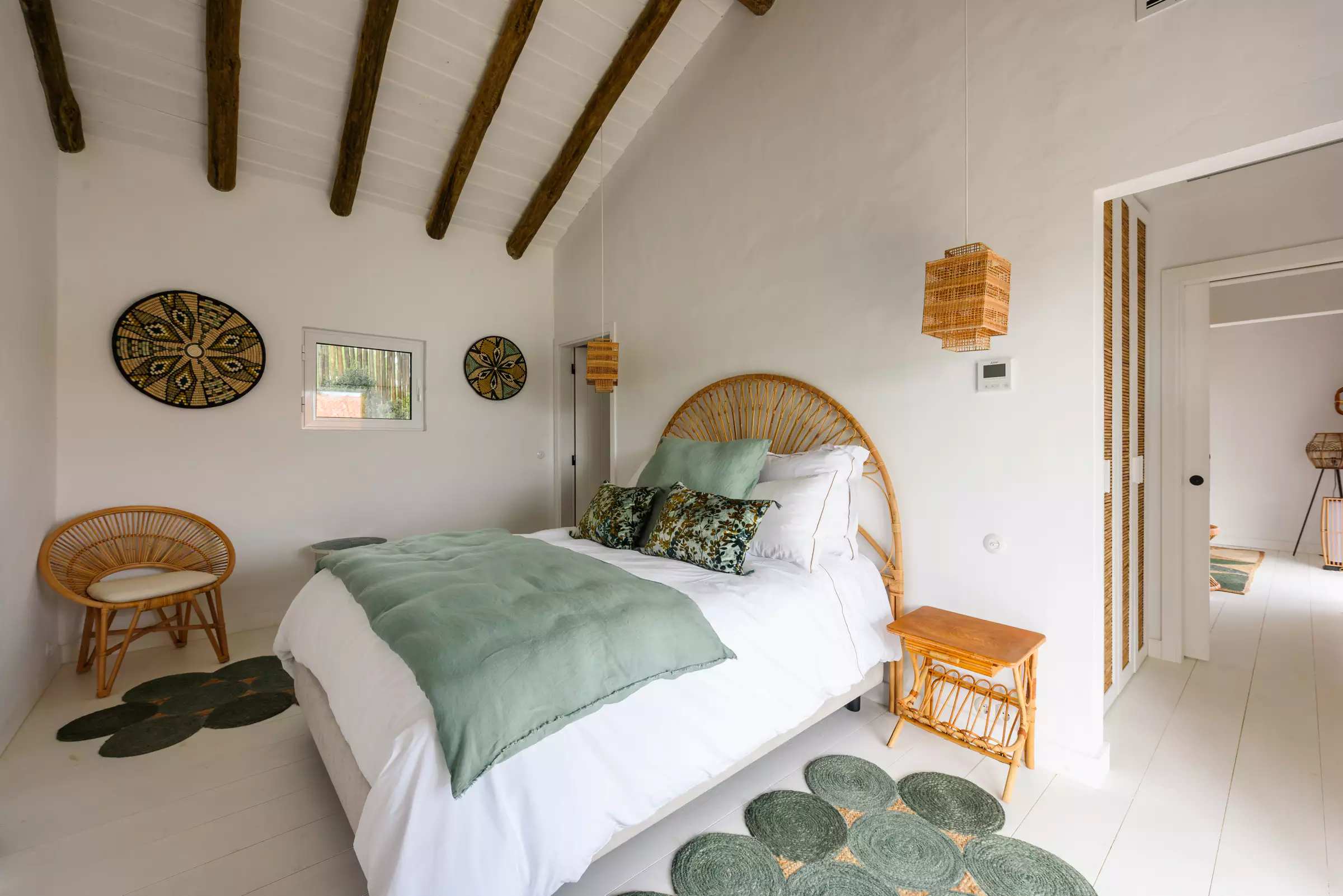 chambre avec poutres maison de plage Comporta chambre avec poutres maison de plage Comporta