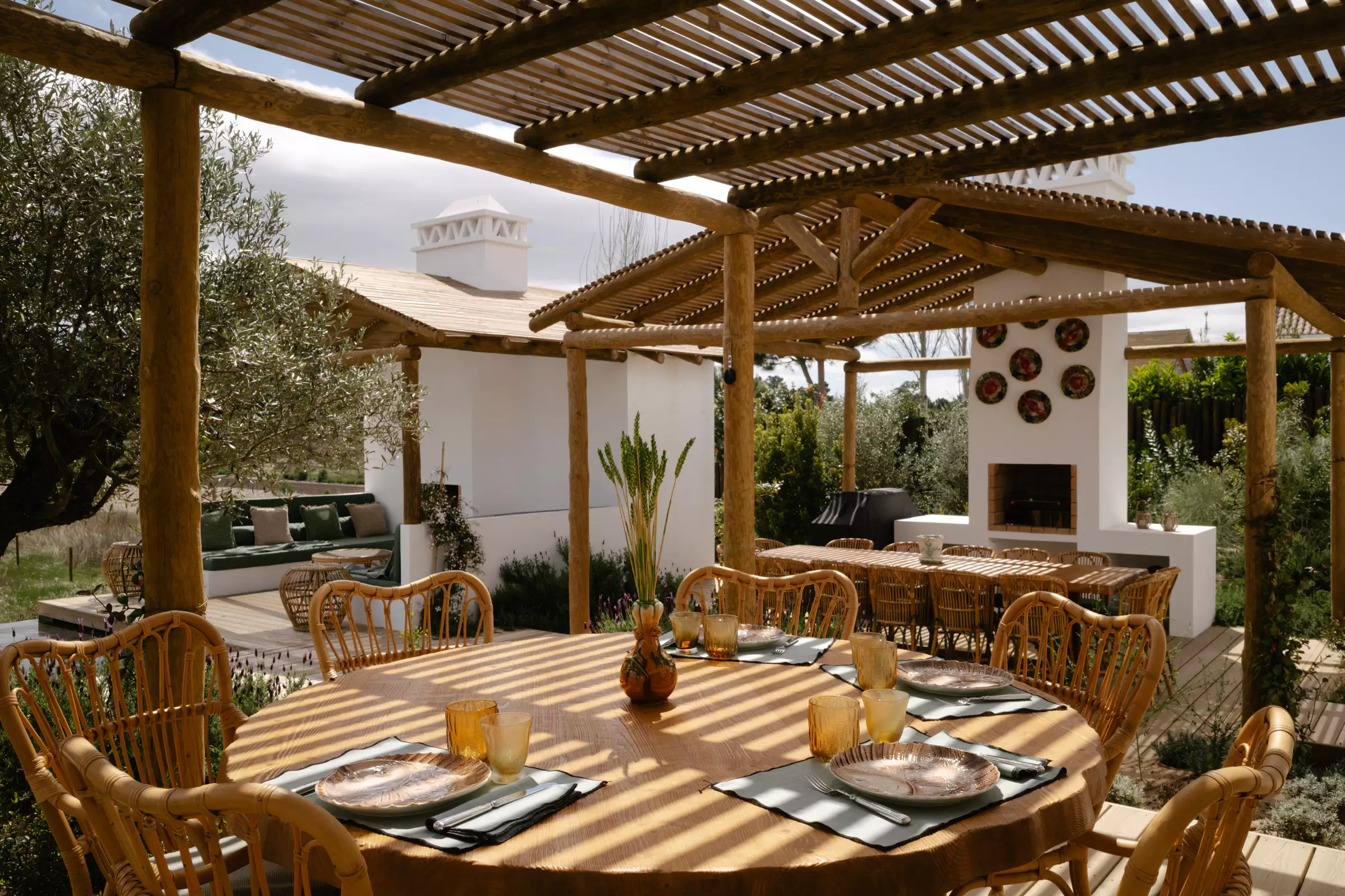 terrasse avec pergola bois maison de plage Comporta terrasse avec pergola bois maison de plage Comporta
