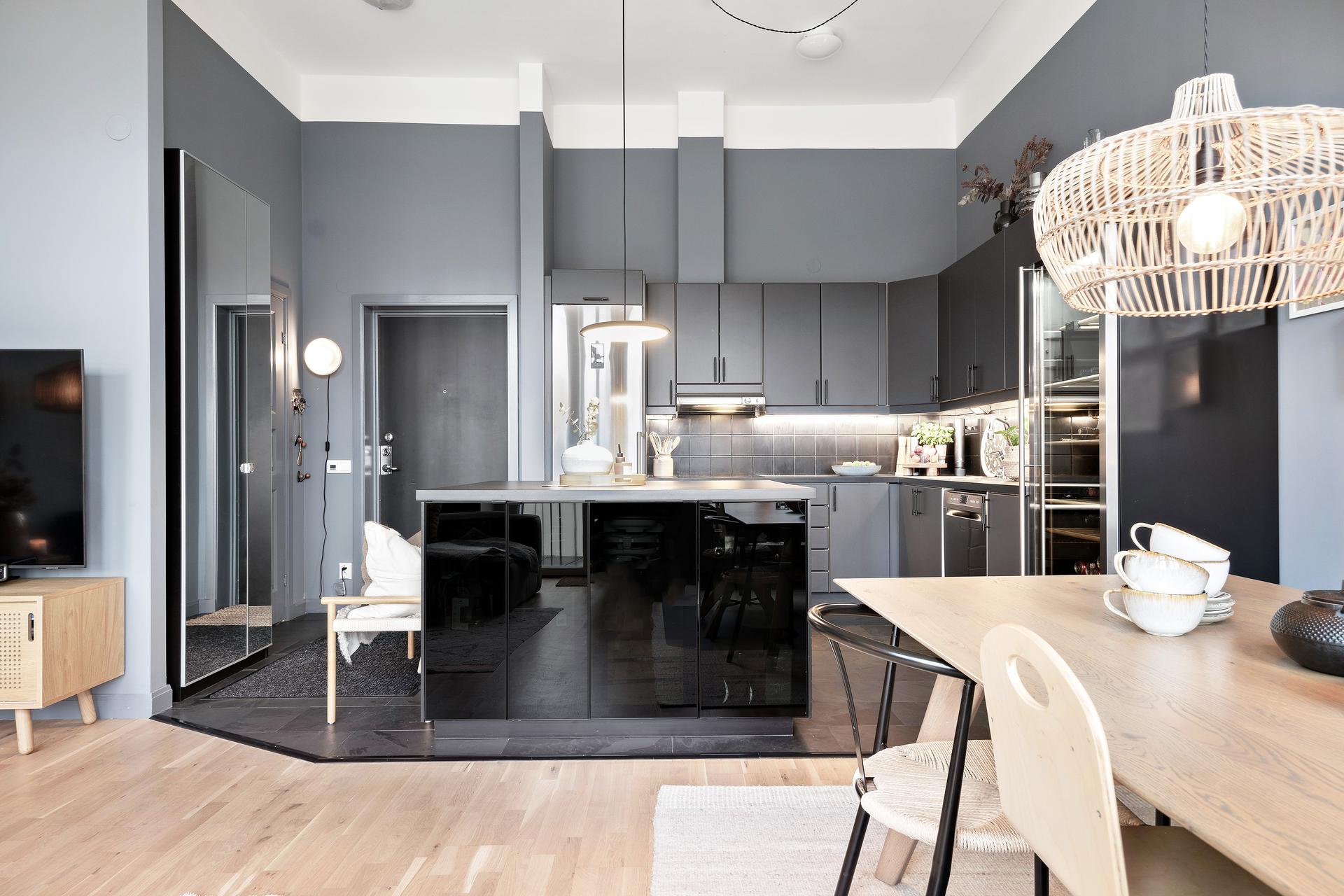 cuisine design grise avec îlot cuisine design grise avec îlot