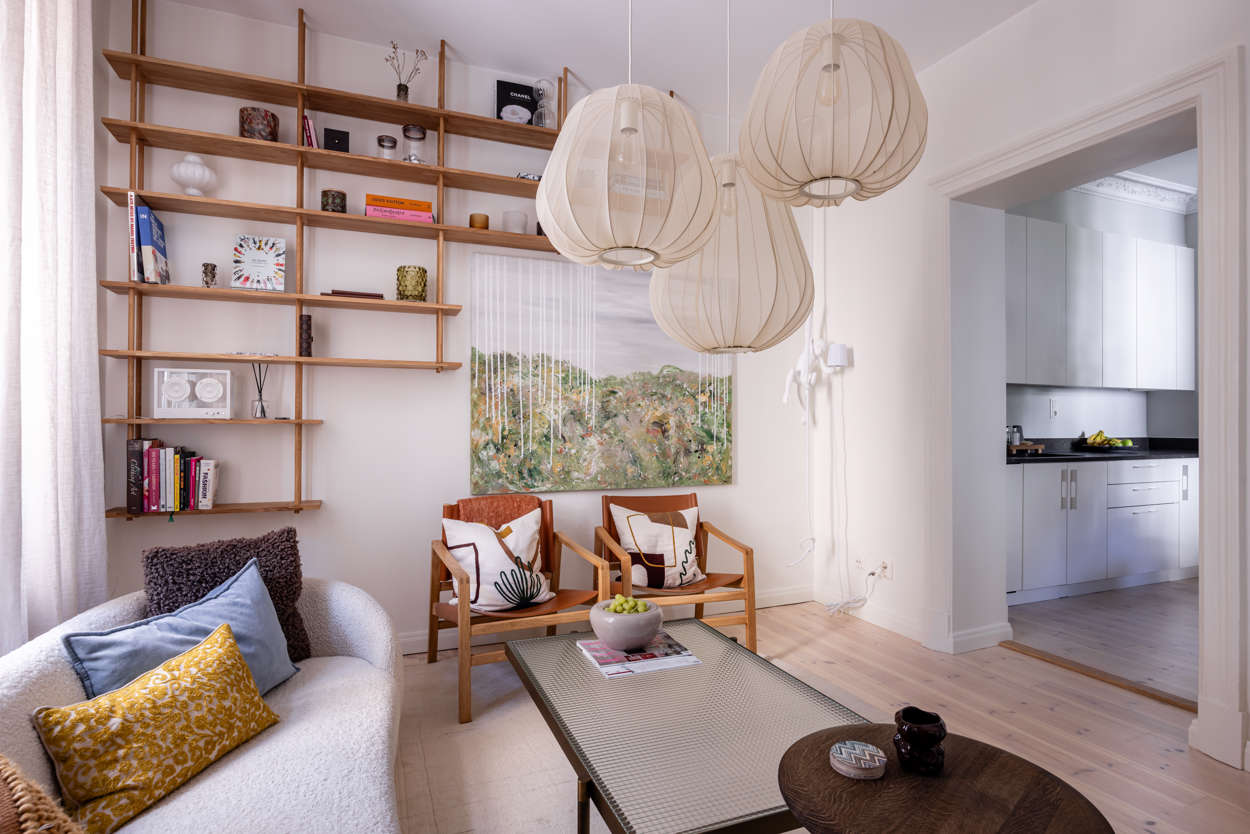 salon appartement 58m2 décoration scandinave