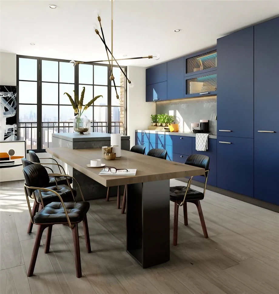 cuisine ouverte bleue cuisine ouverte bleue