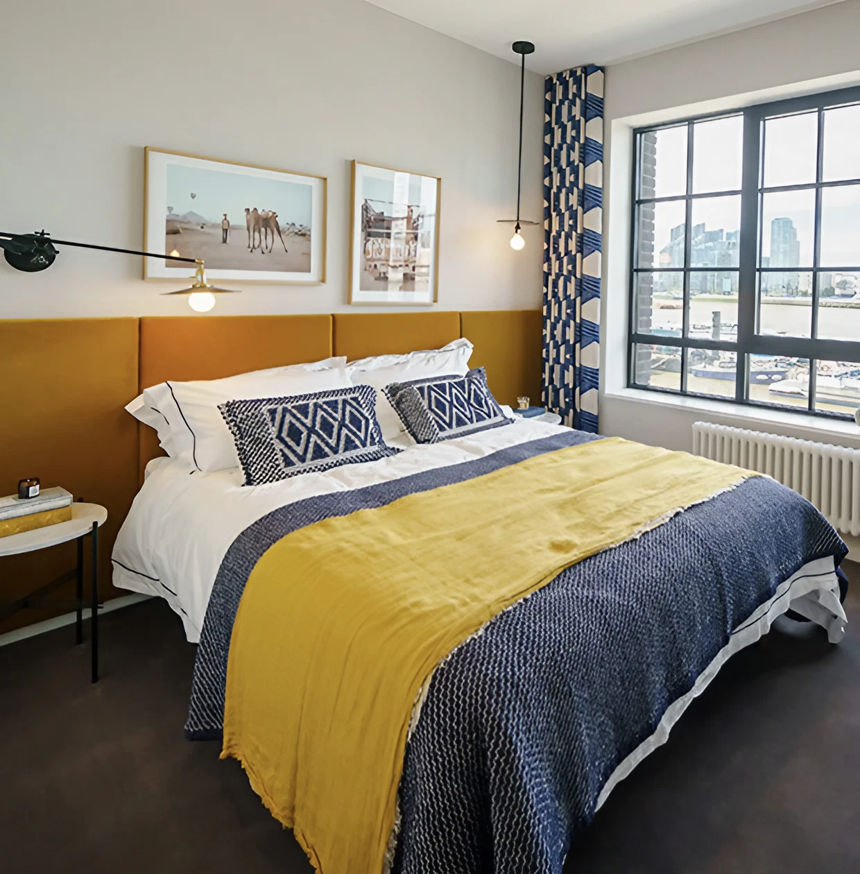 chambre décoration contemporaine bleue et jaune chambre décoration contemporaine bleue et jaune