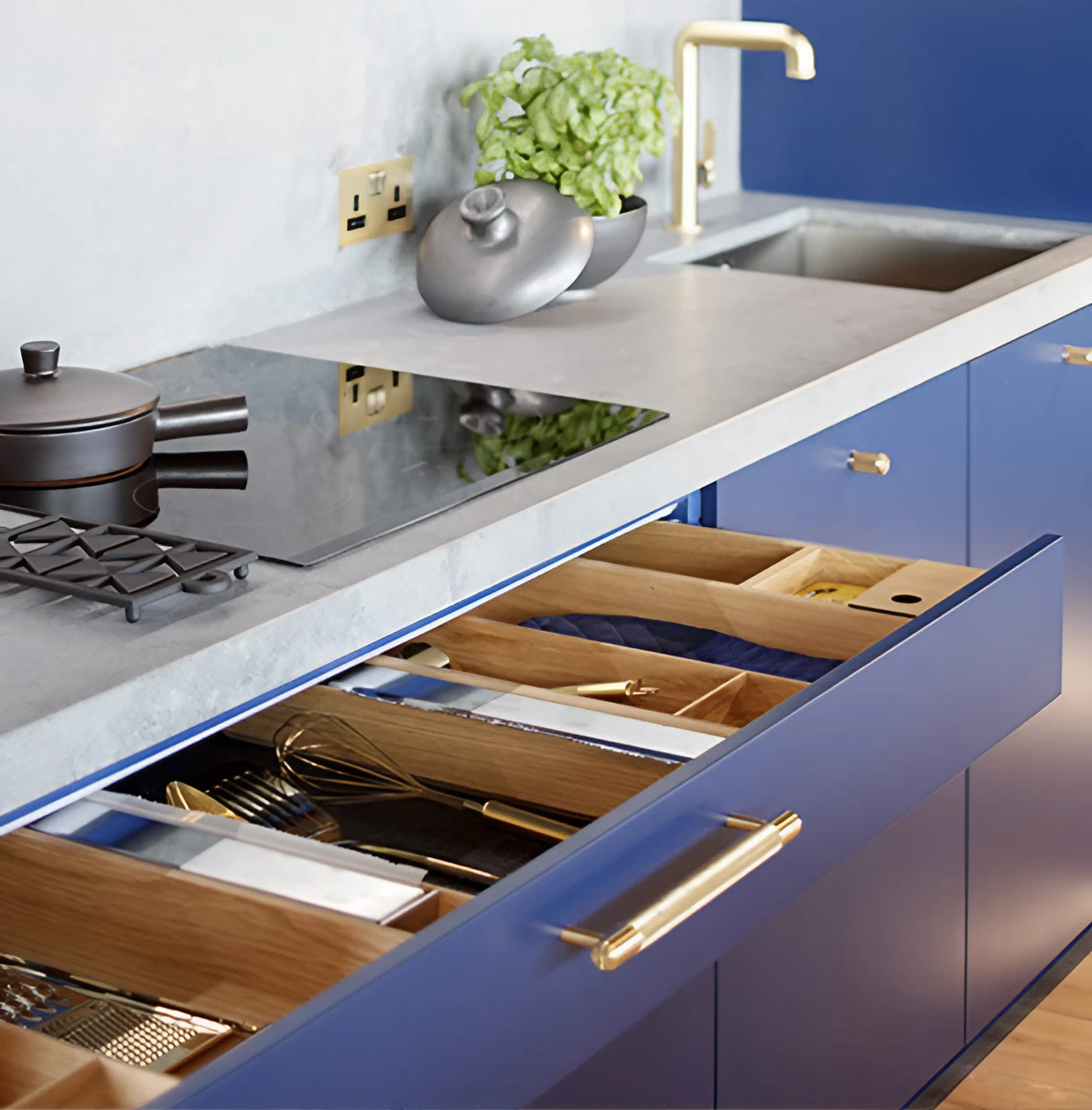 cuisine bleue décoration contemporaine cuisine bleue décoration contemporaine