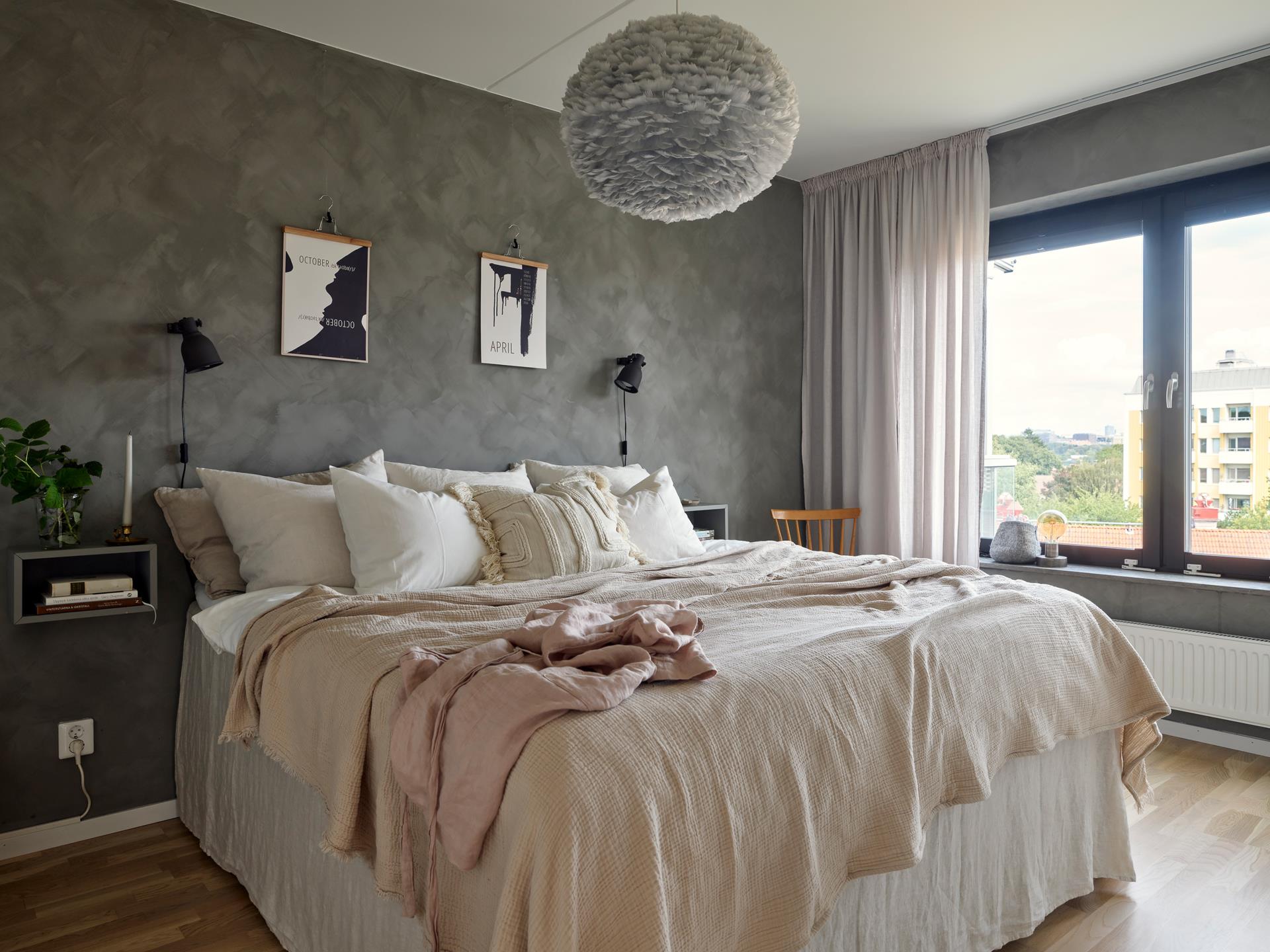 chambre mur gris décoration scandinave chambre mur gris décoration scandinave