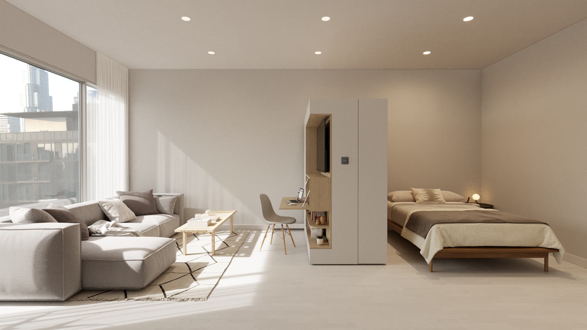 studio design et extensible avec dressing coulissant studio design et extensible avec dressing coulissant
