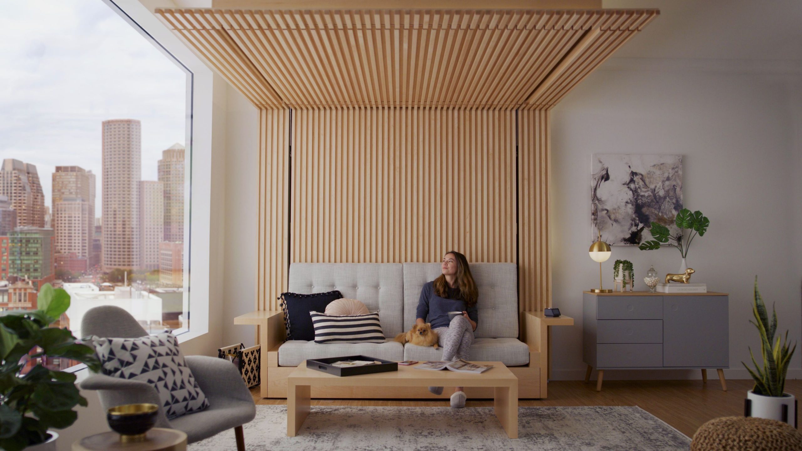 studio design et extensible avec lit au plafond studio design et extensible avec lit au plafond