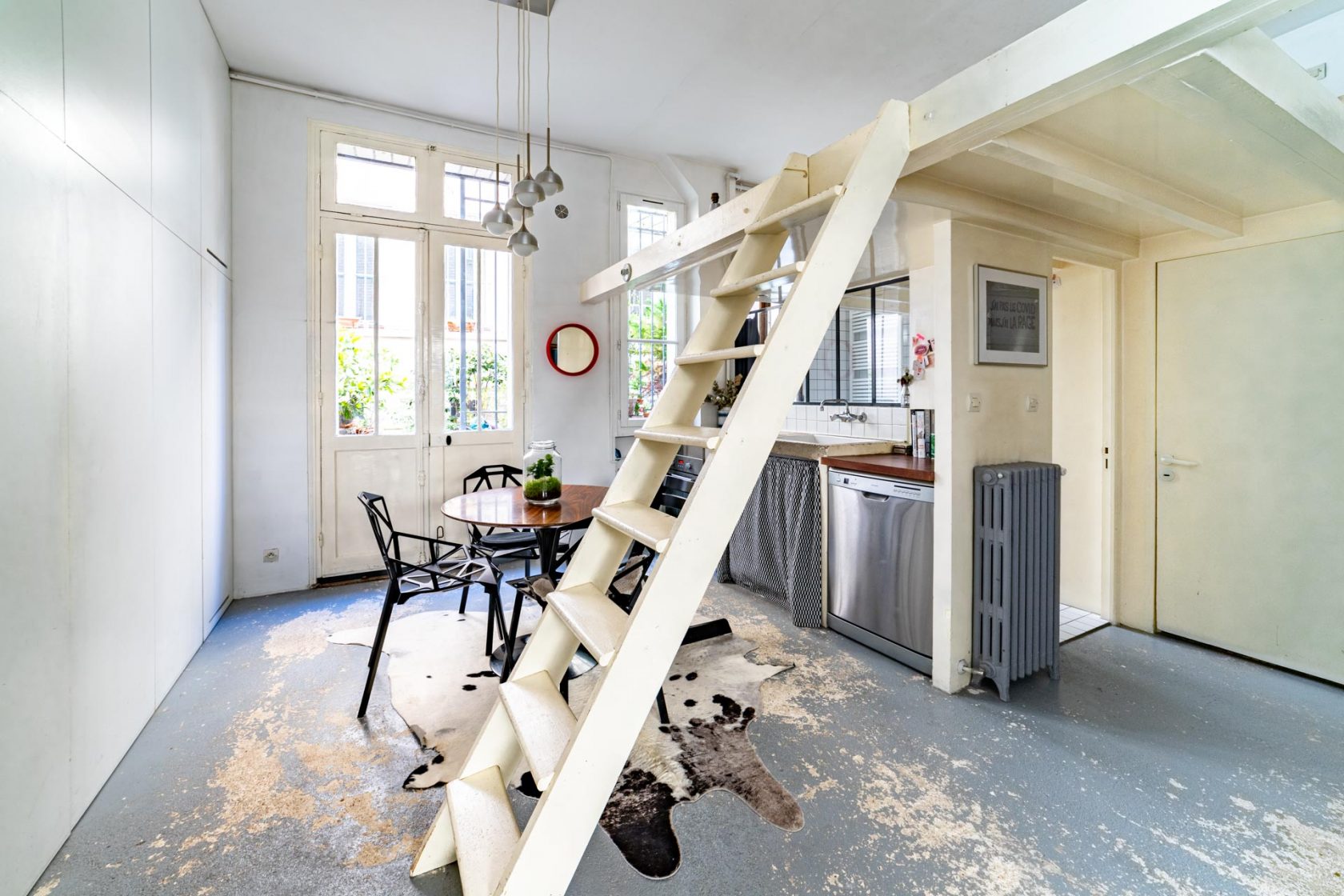 cuisine décoration vintage petit loft 50m2