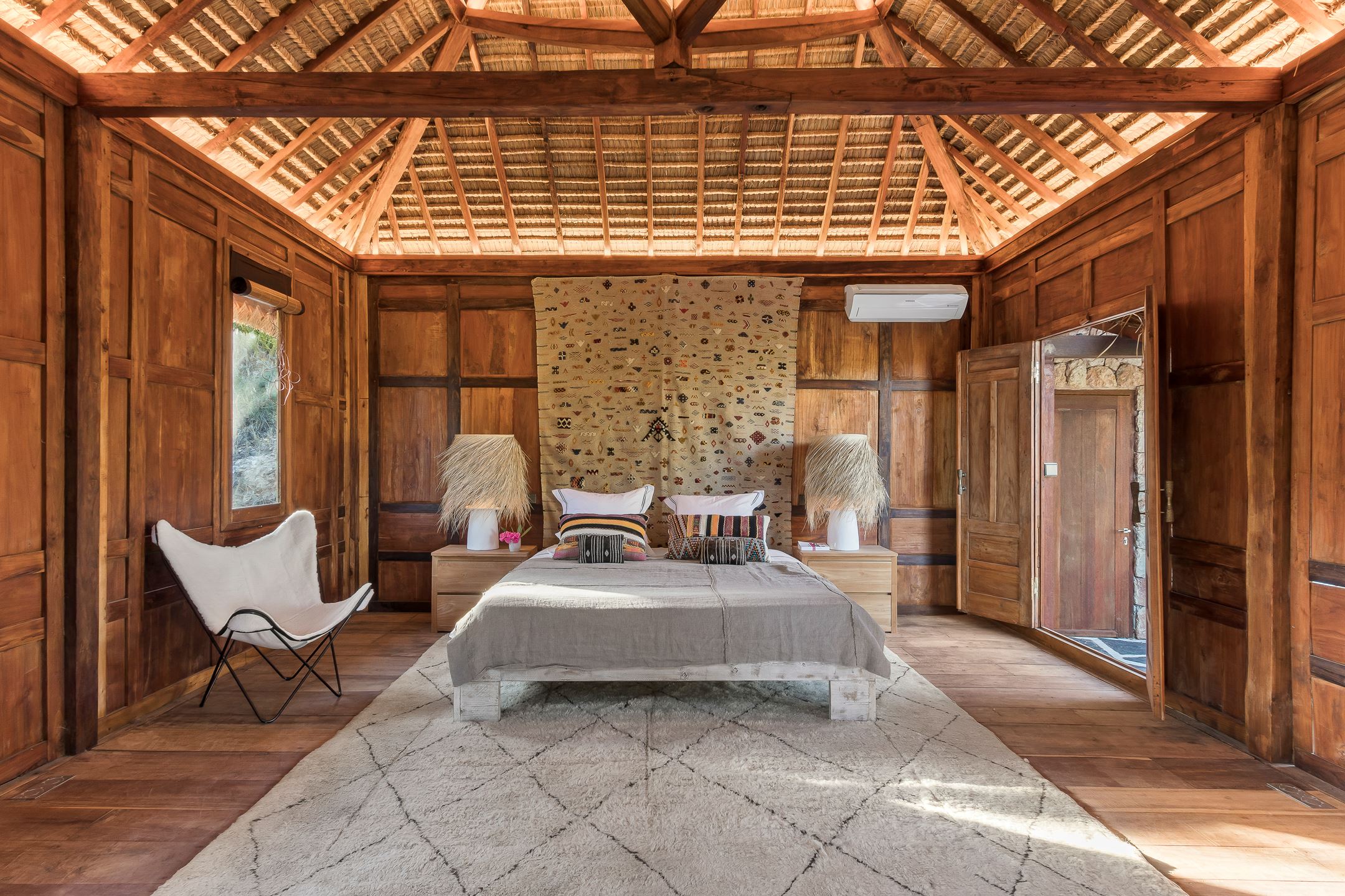chambre maison en bois décoration méditerranéenne