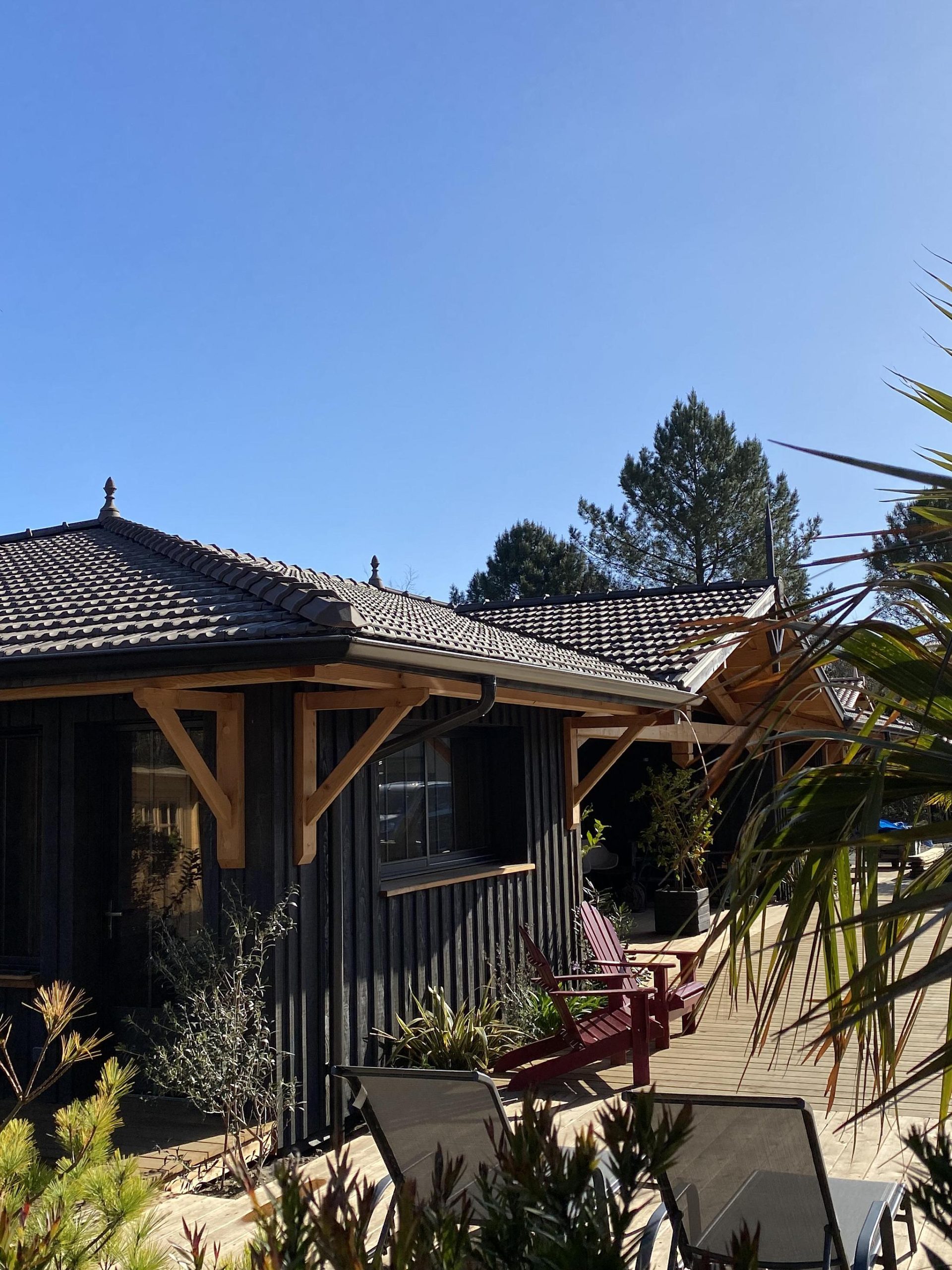 maison en bois avec piscine Villa Canau