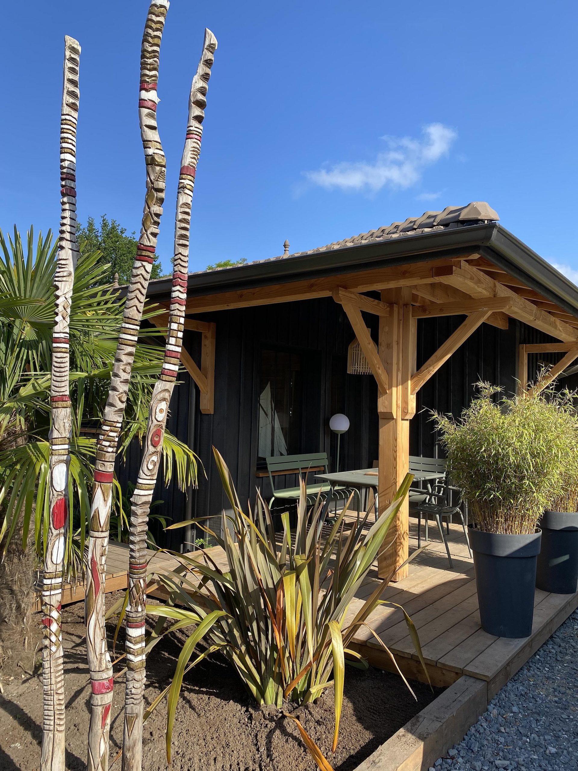 maison en bois avec piscine Villa Canau