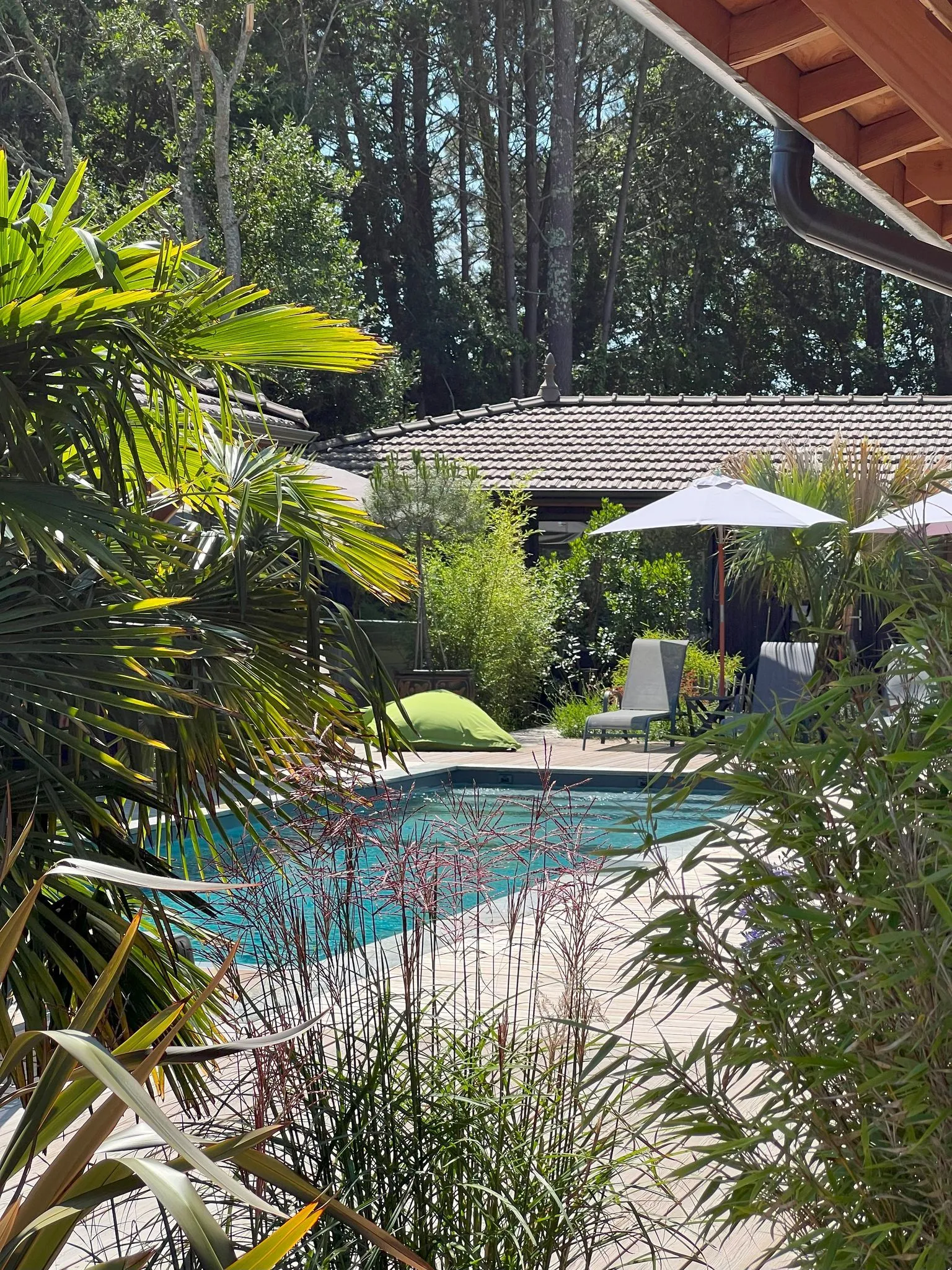 maison en bois avec piscine Villa Canau