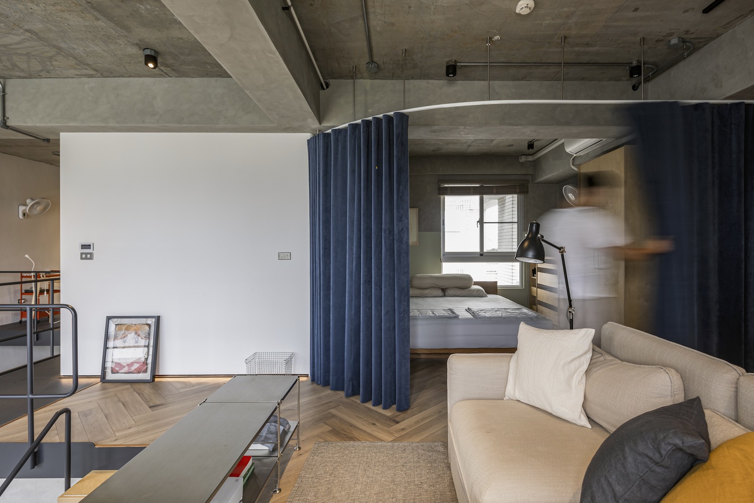 chambre derrière rideau loft chambre derrière rideau loft