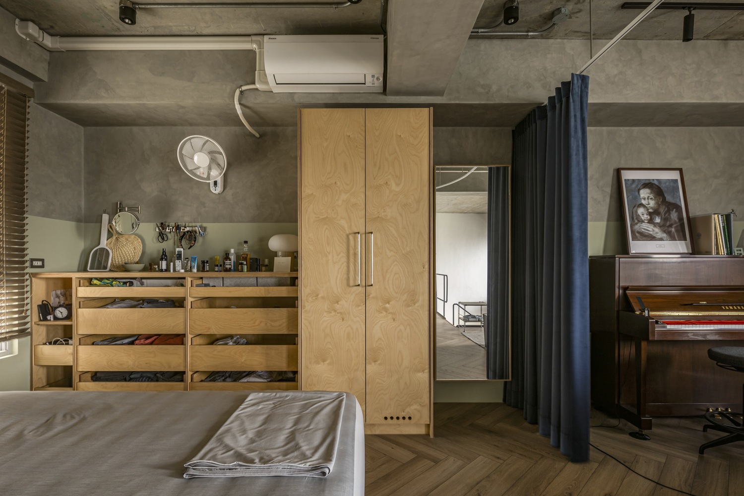 chambre derrière rideau loft chambre derrière rideau loft