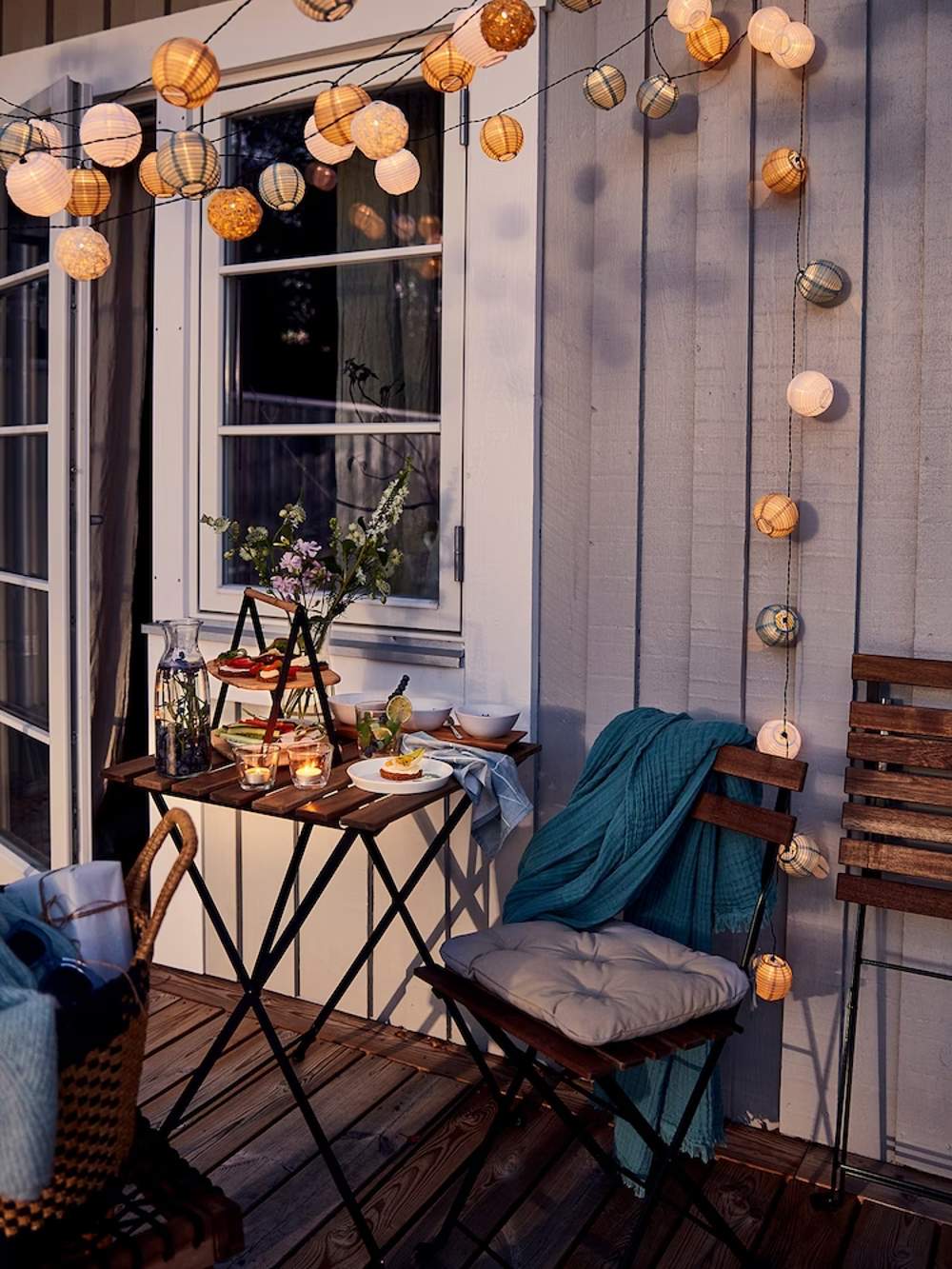 balcon aménagé par IKEA