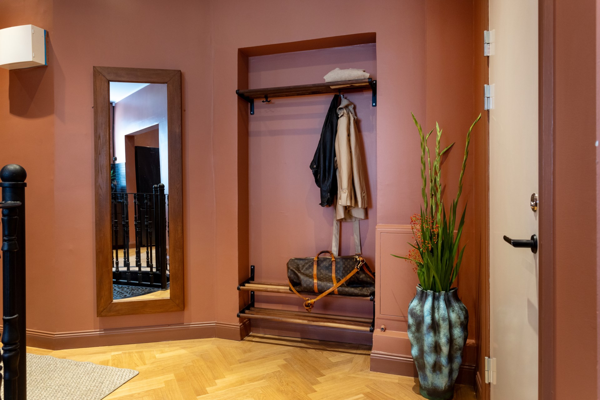entrée couleur terracotta