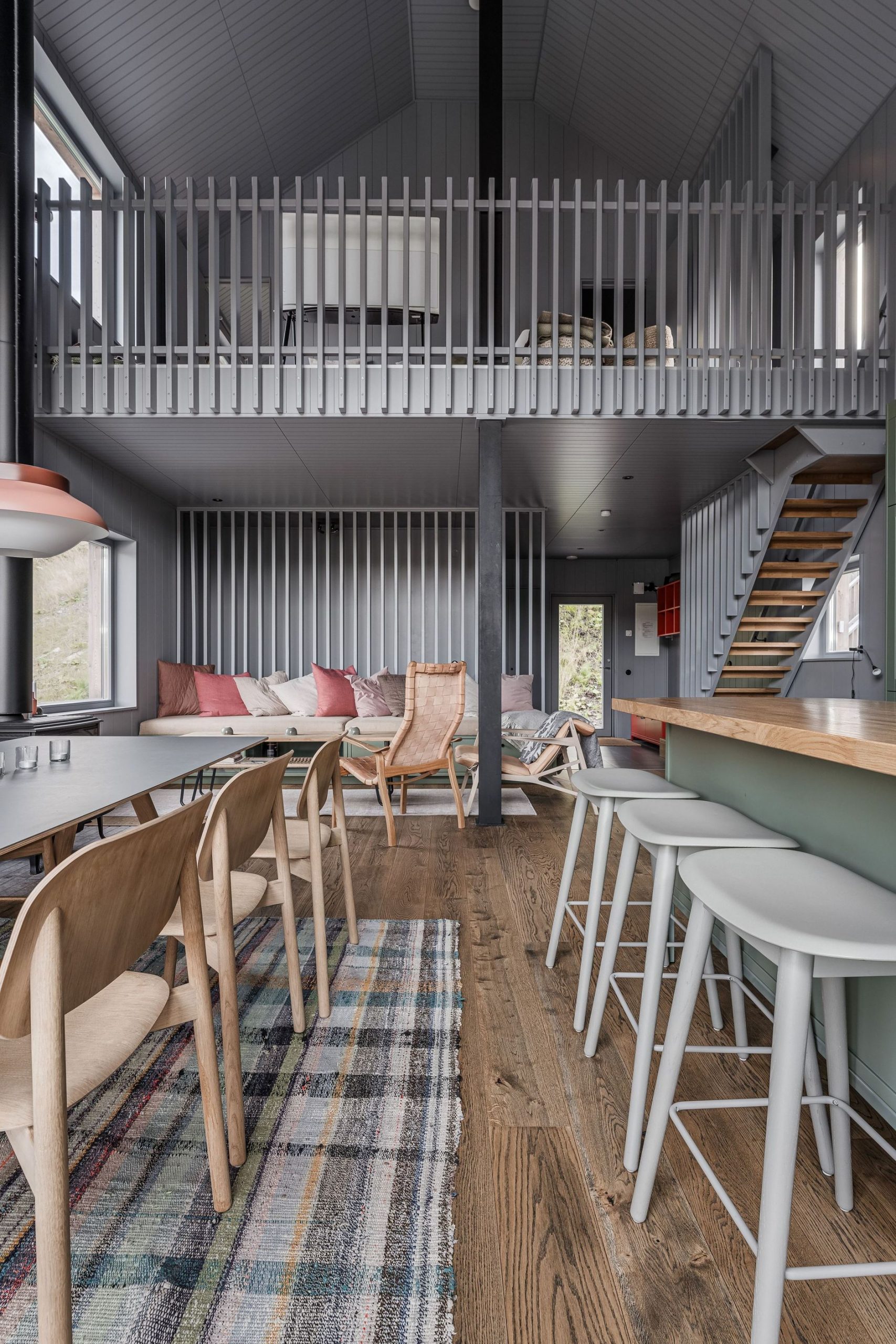 salon maison en bois contemporaine